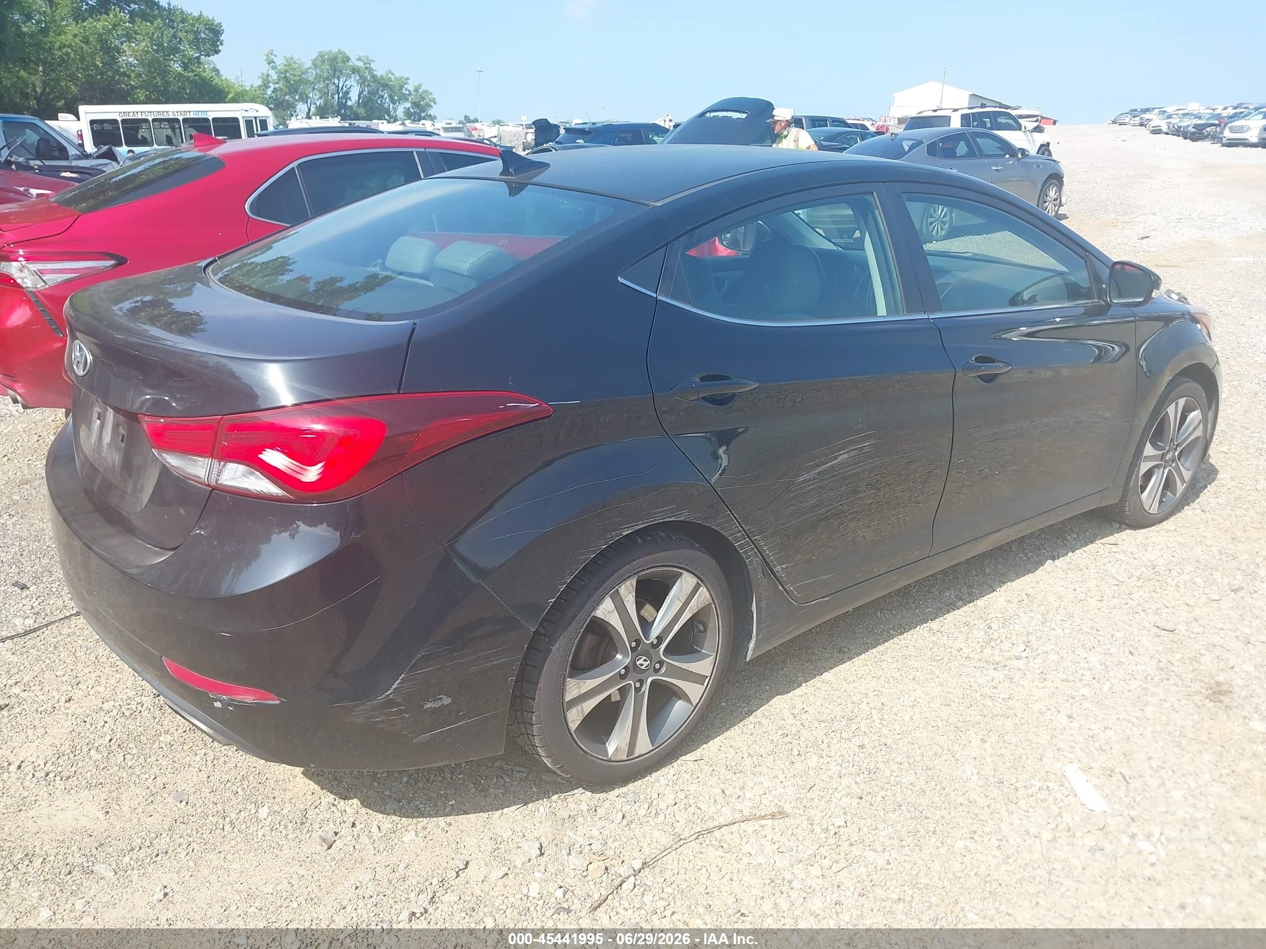 2014 Hyundai Elantra Sport Black vin: KMHDH4AH8EU077376
