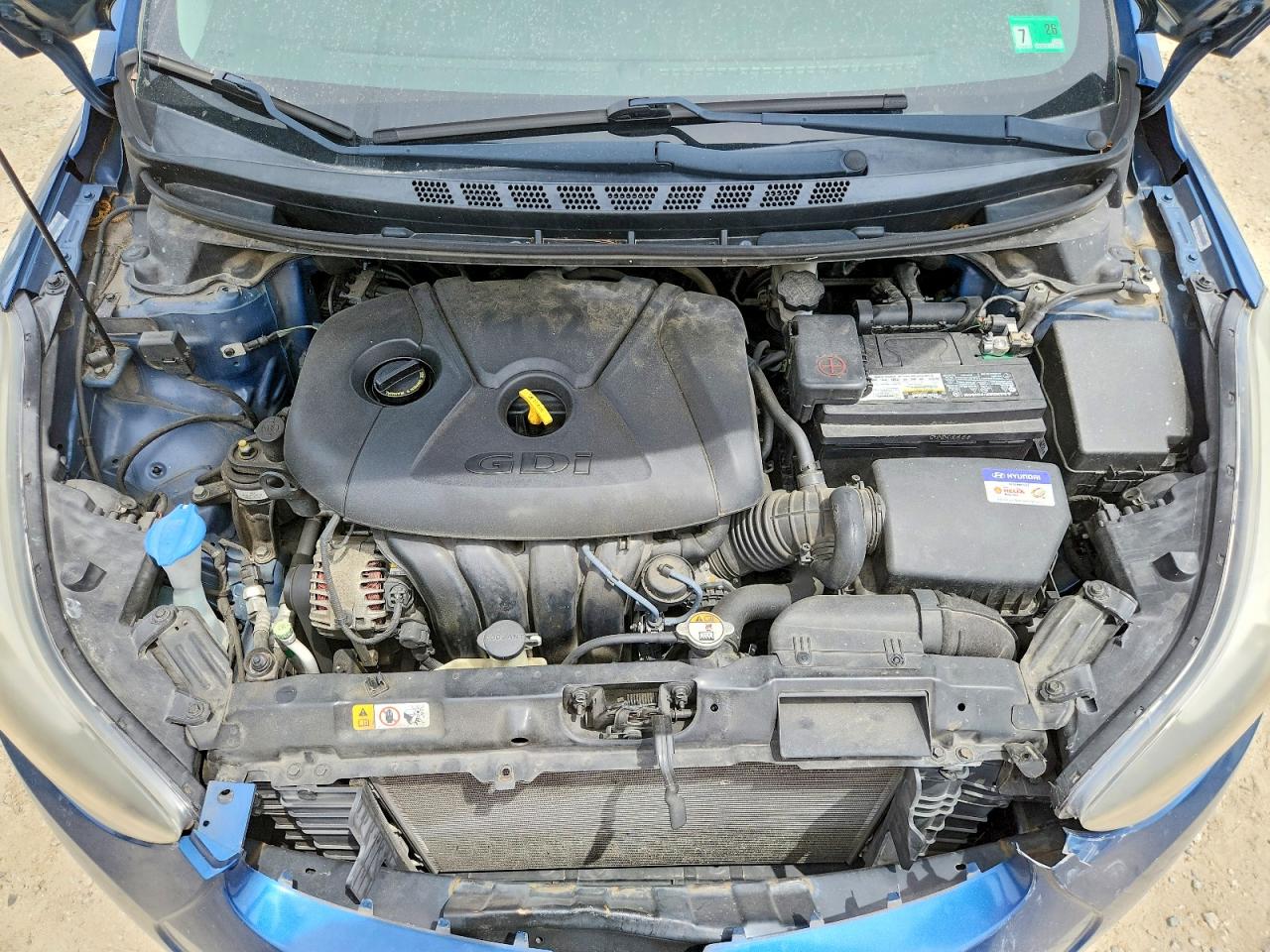 2014 Hyundai Elantra Sport Blue vin: KMHDH4AH9EU148228