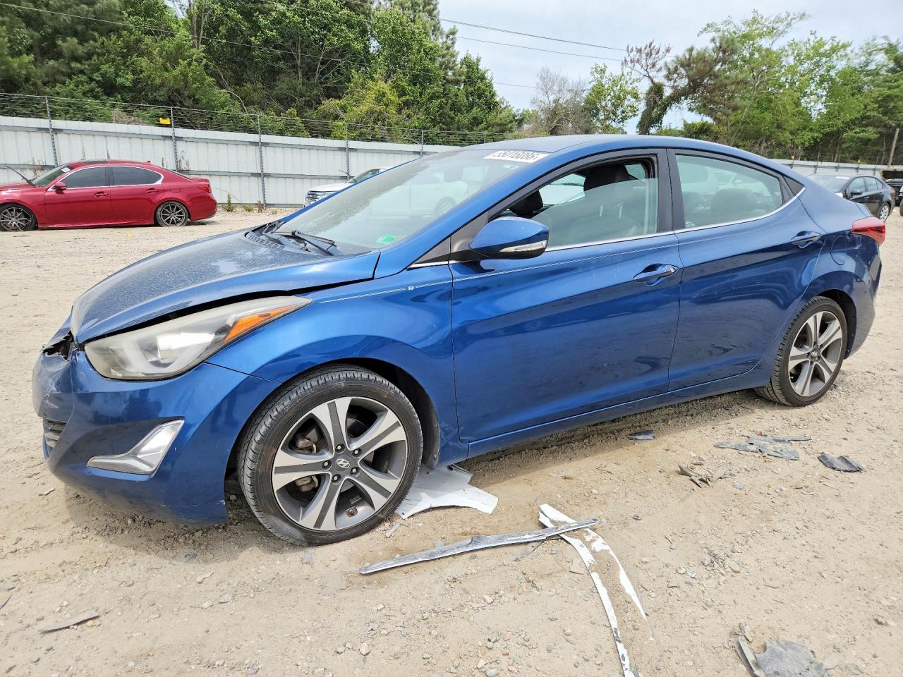 2014 Hyundai Elantra Sport Blue vin: KMHDH4AH9EU148228