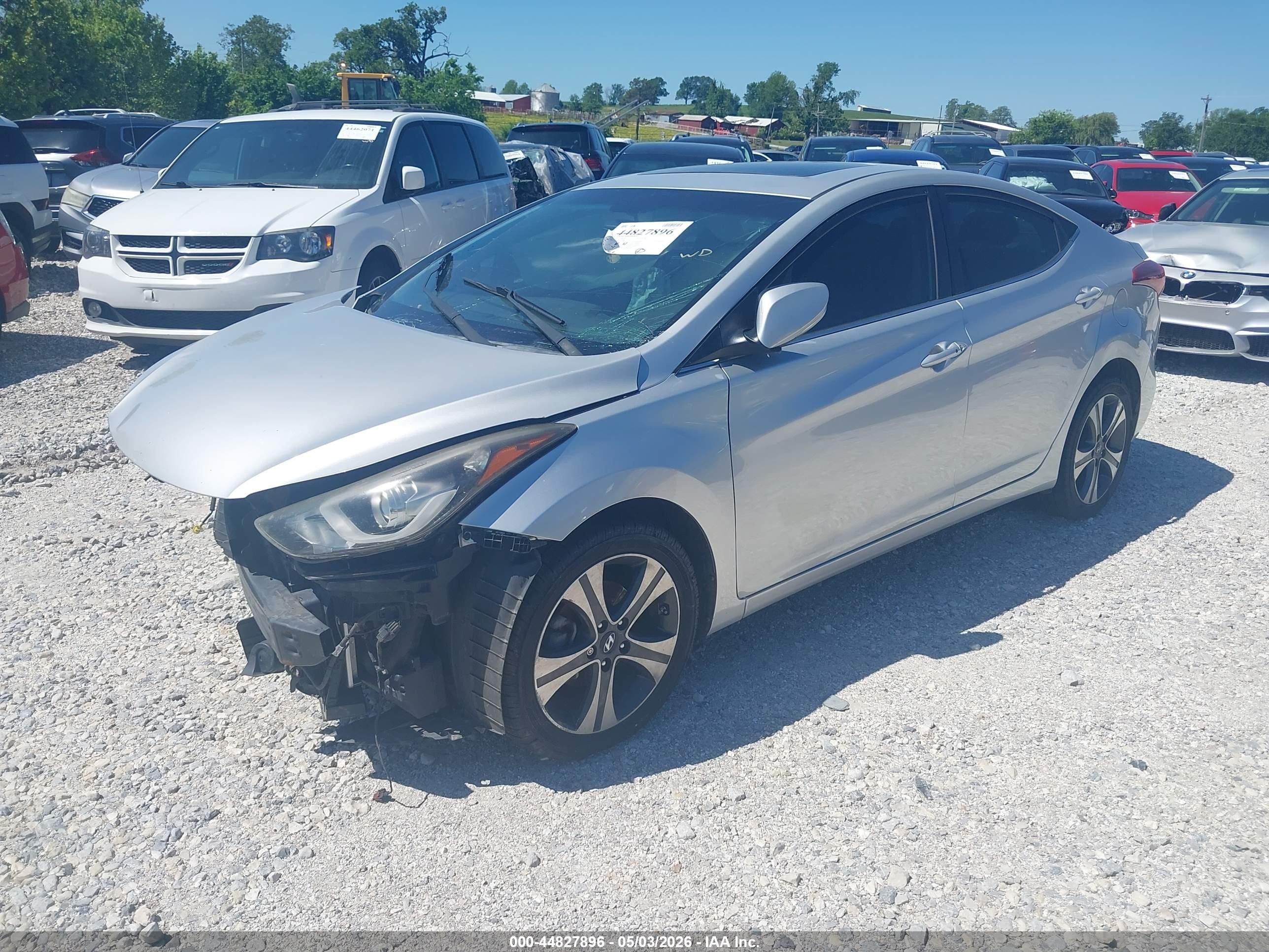 2014 Hyundai Elantra Sport Silver vin: KMHDH4AH9EU150464