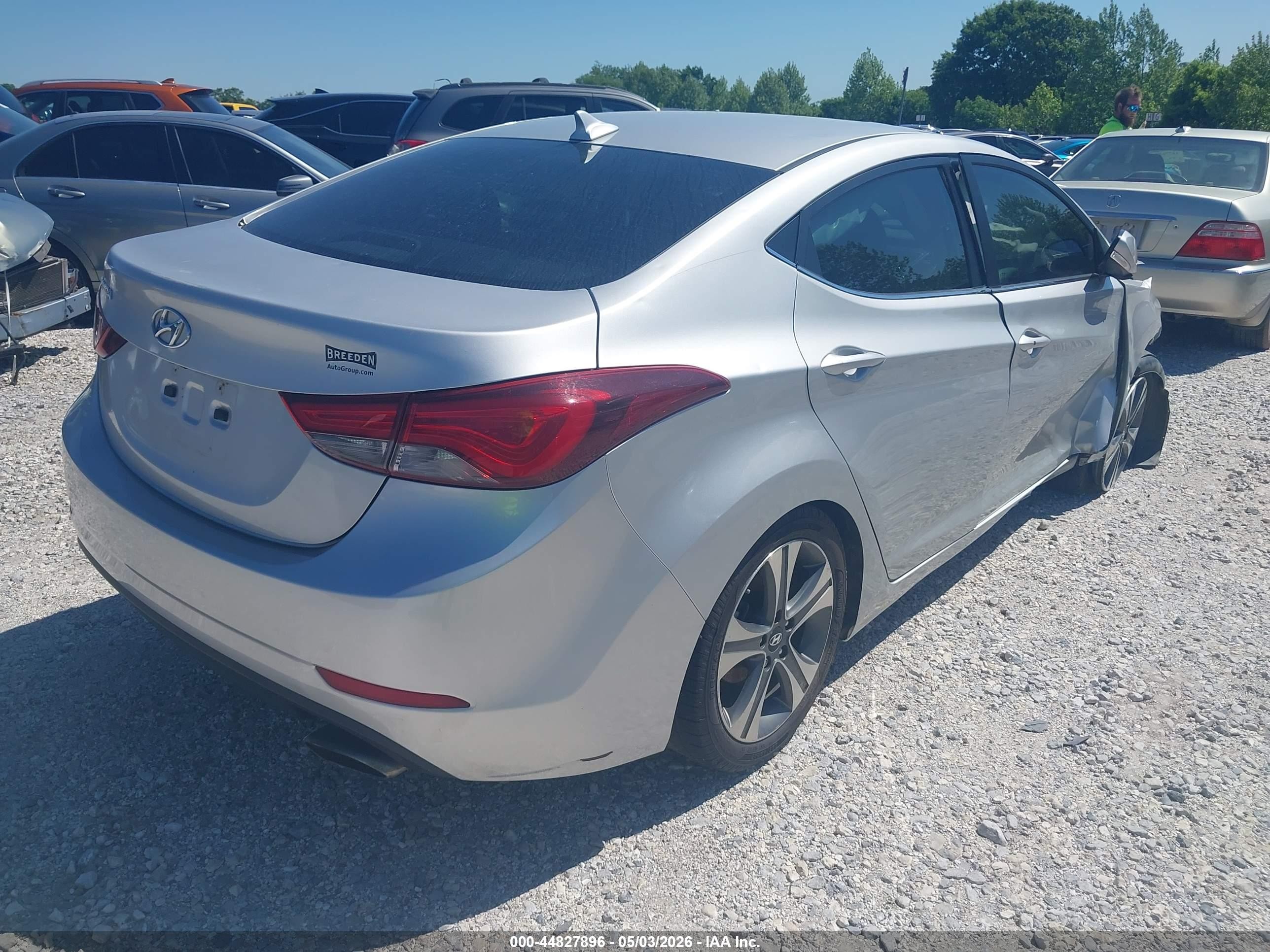 2014 Hyundai Elantra Sport Silver vin: KMHDH4AH9EU150464