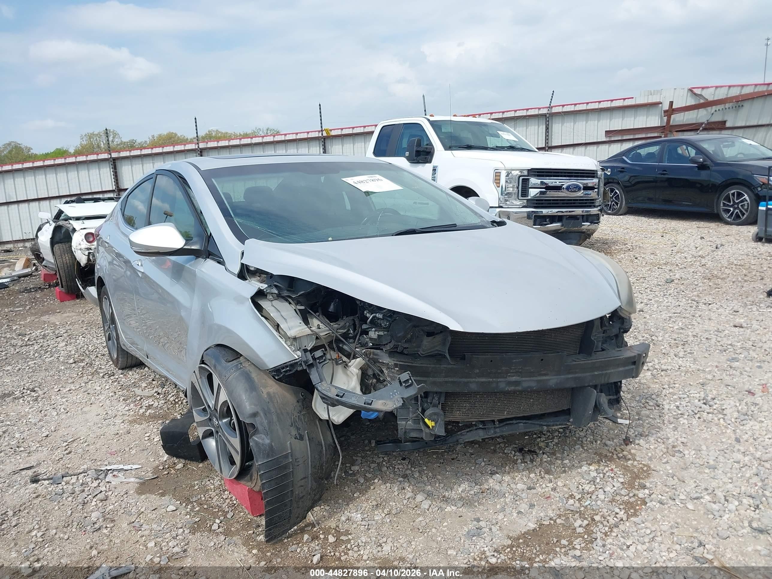 2014 Hyundai Elantra Sport Silver vin: KMHDH4AH9EU150464