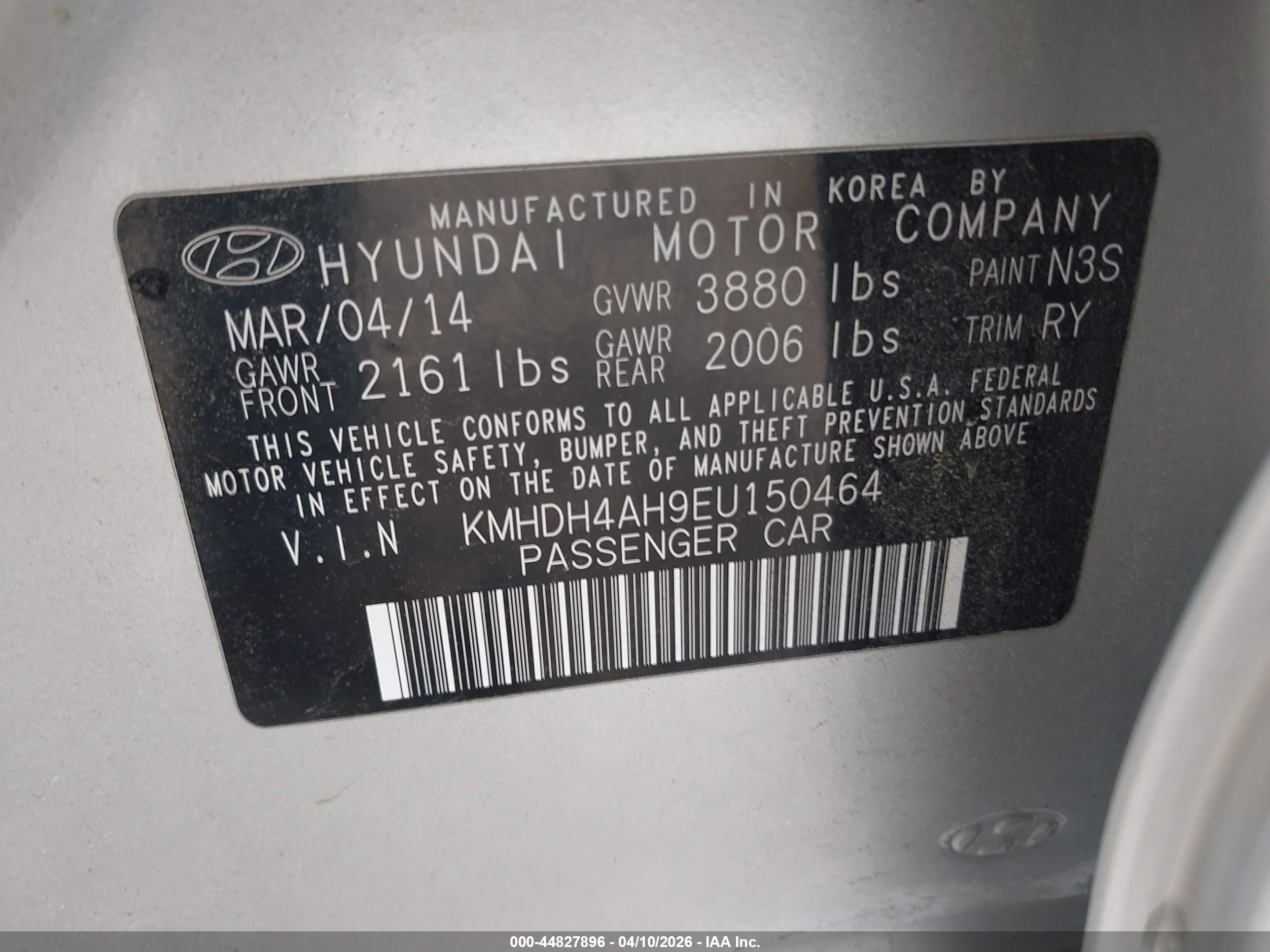 2014 Hyundai Elantra Sport Silver vin: KMHDH4AH9EU150464