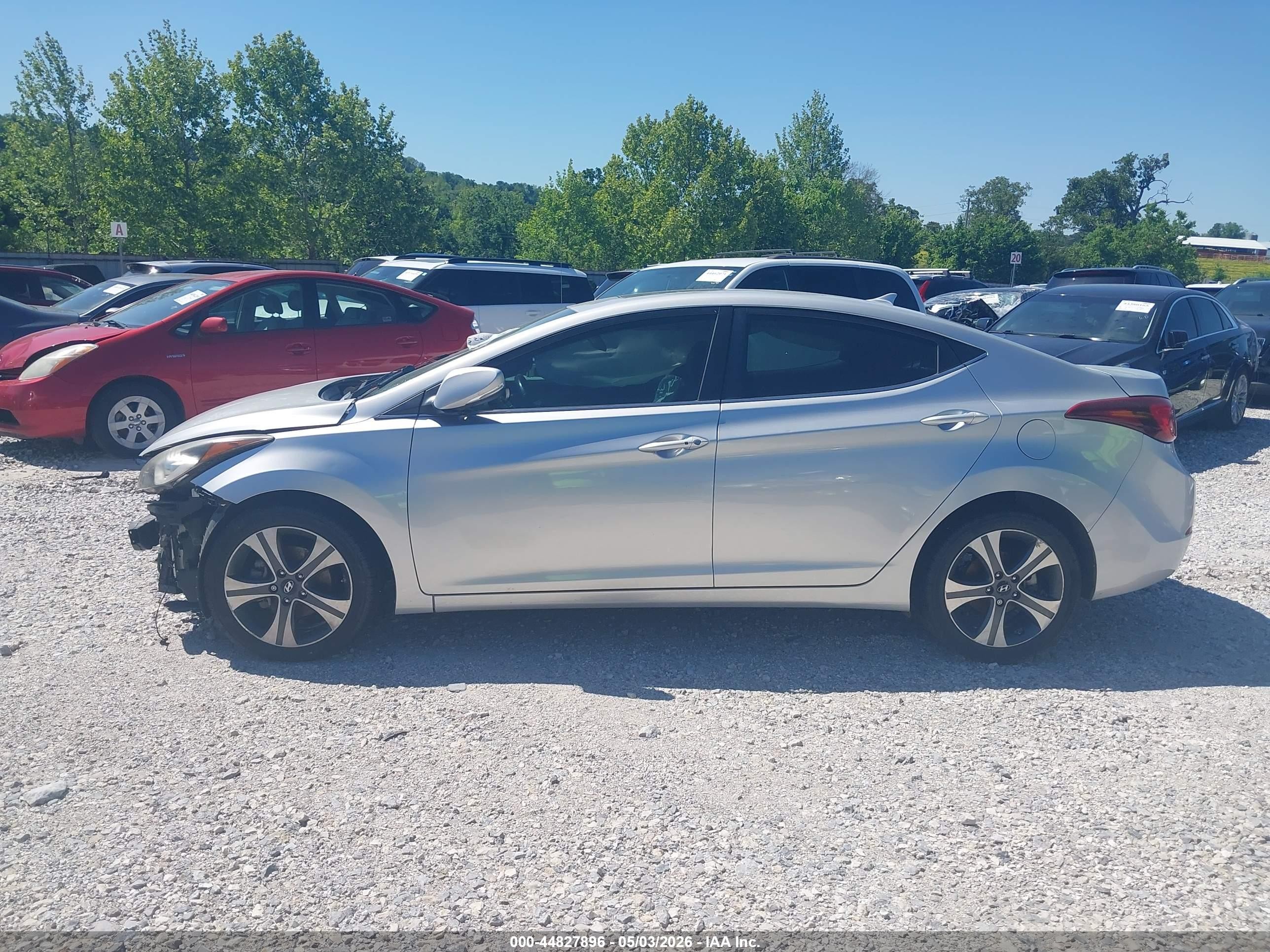 2014 Hyundai Elantra Sport Silver vin: KMHDH4AH9EU150464