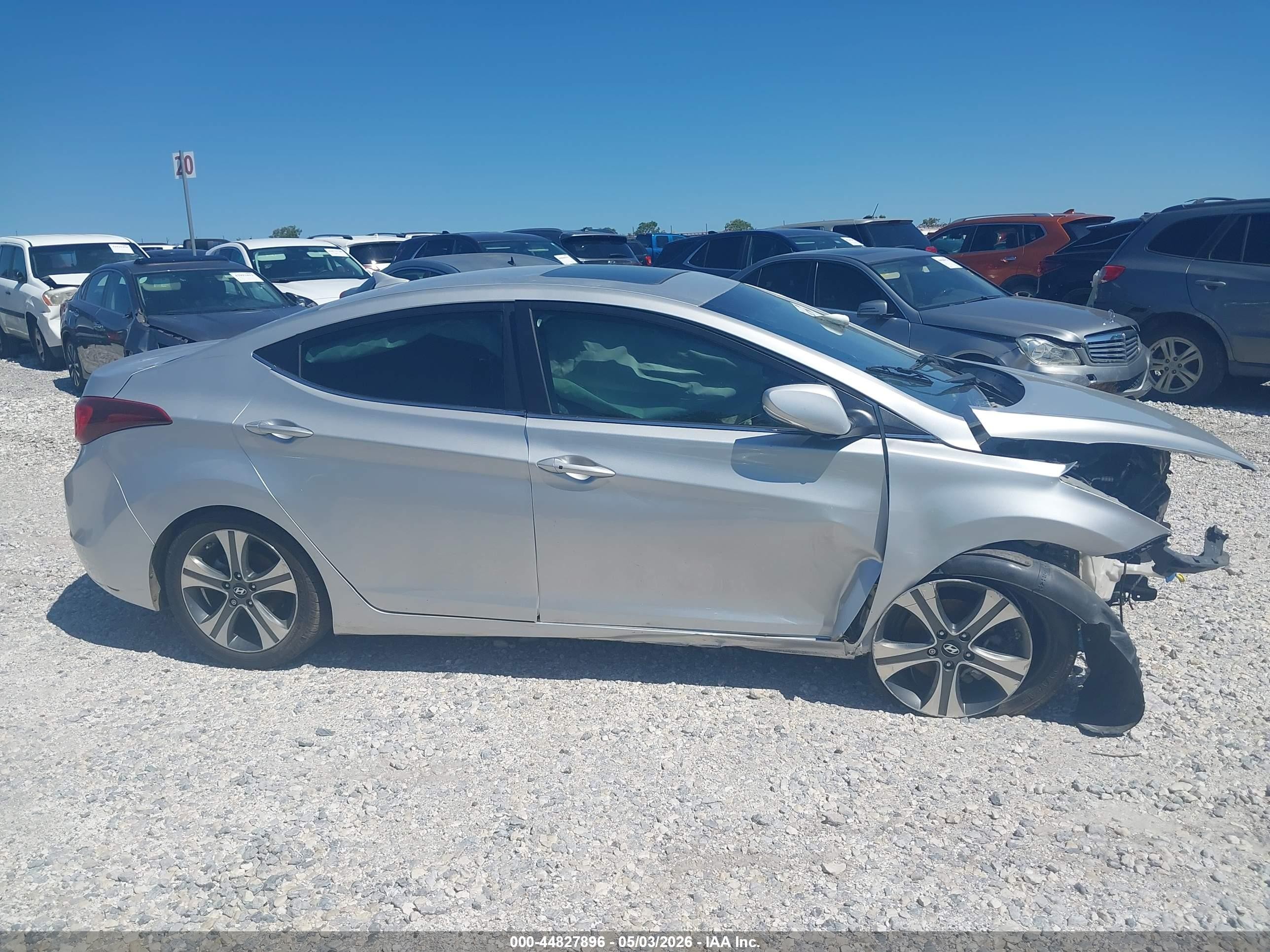 2014 Hyundai Elantra Sport Silver vin: KMHDH4AH9EU150464