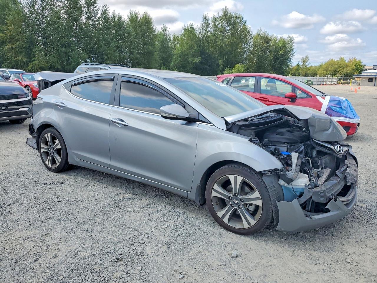 2015 Hyundai Elantra Sport Gray vin: KMHDH4AH9FU234656