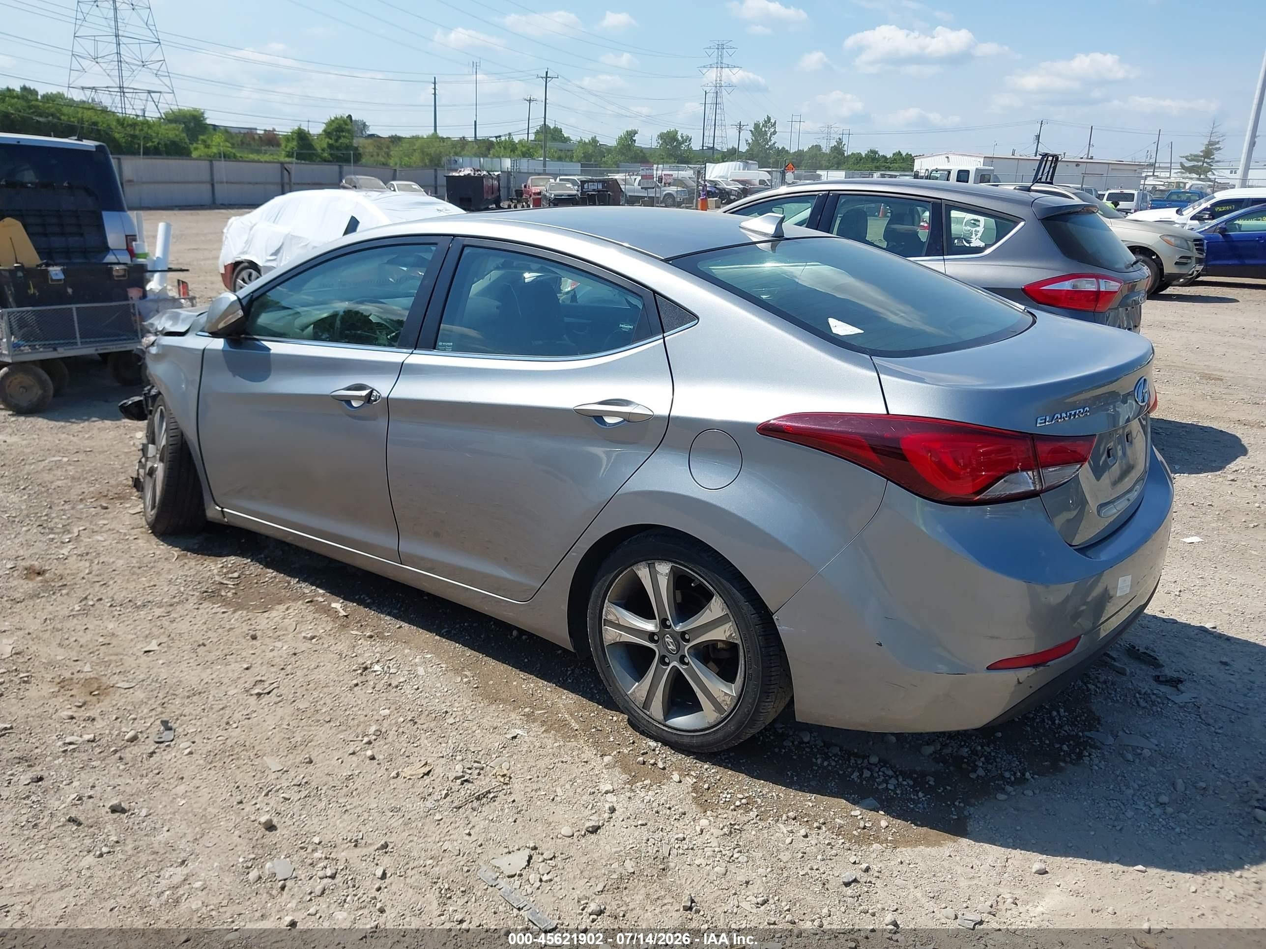 2015 Hyundai Elantra Sport Silver vin: KMHDH4AH9FU454413