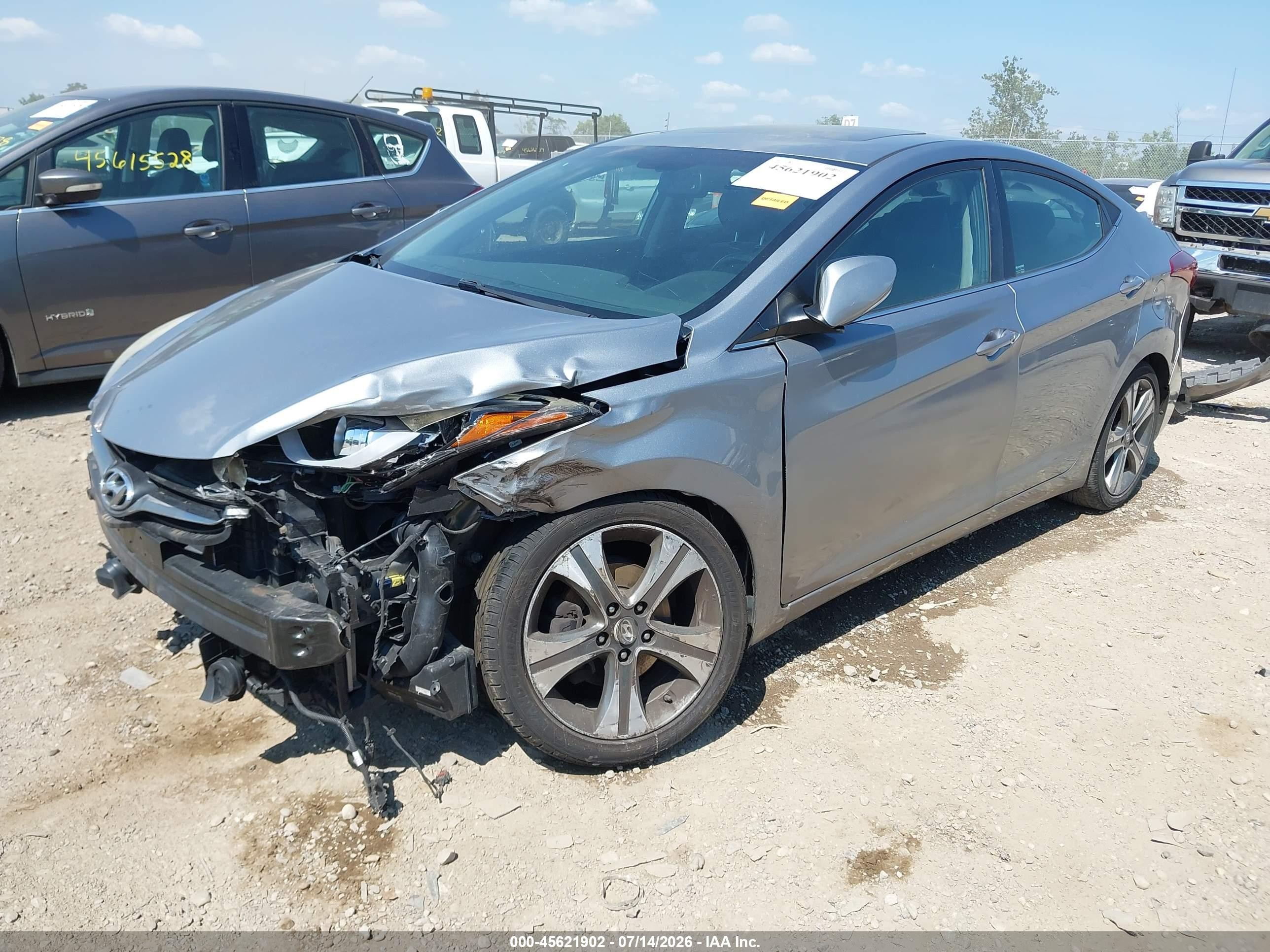 2015 Hyundai Elantra Sport Silver vin: KMHDH4AH9FU454413