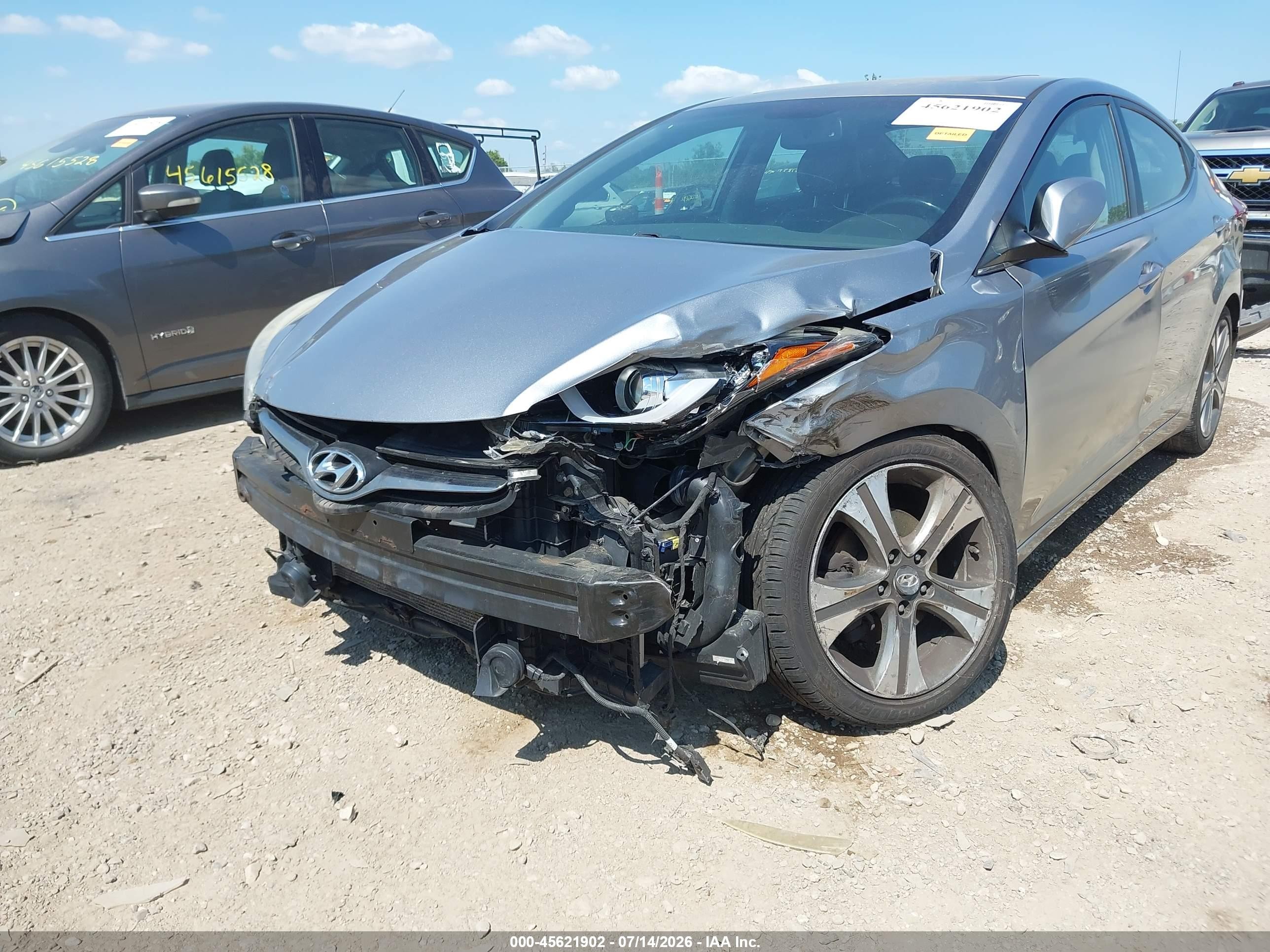 2015 Hyundai Elantra Sport Silver vin: KMHDH4AH9FU454413