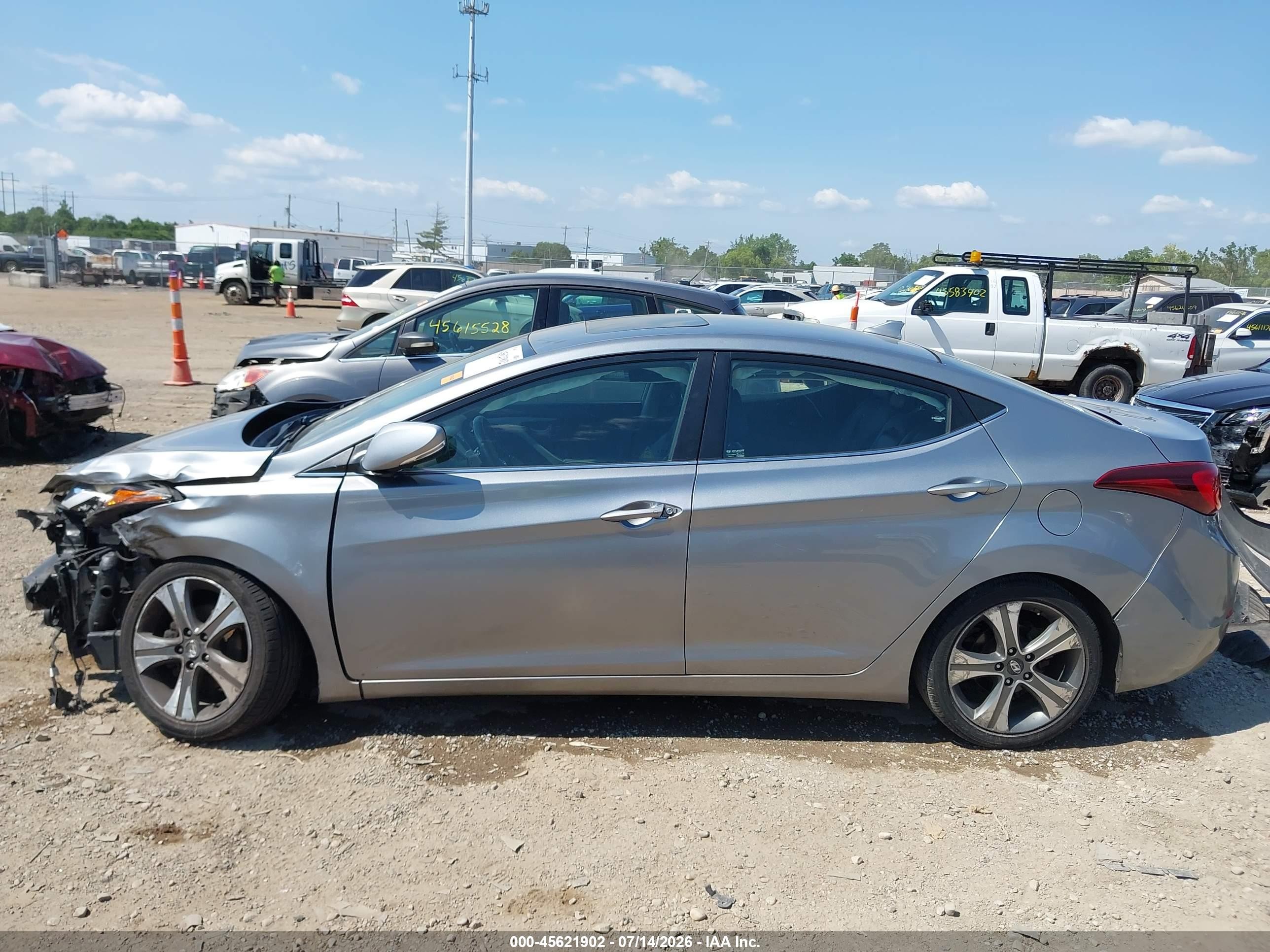 2015 Hyundai Elantra Sport Silver vin: KMHDH4AH9FU454413