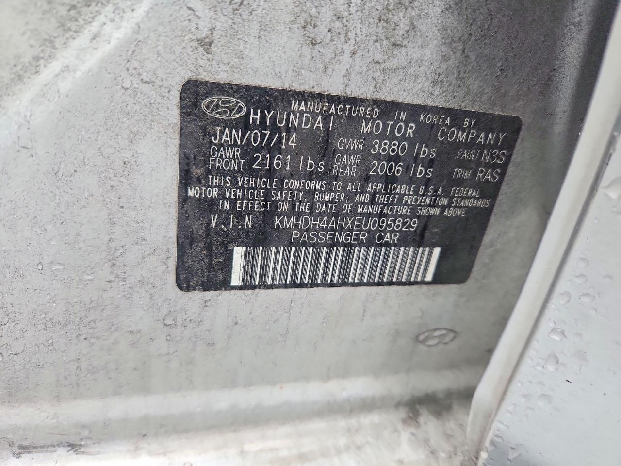 2014 Hyundai Elantra Sport Silver vin: KMHDH4AHXEU095829