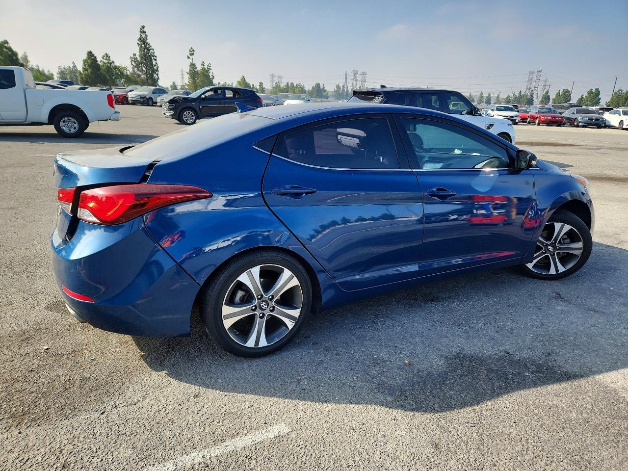 2014 Hyundai Elantra Sport Blue vin: KMHDH4AHXEU171193