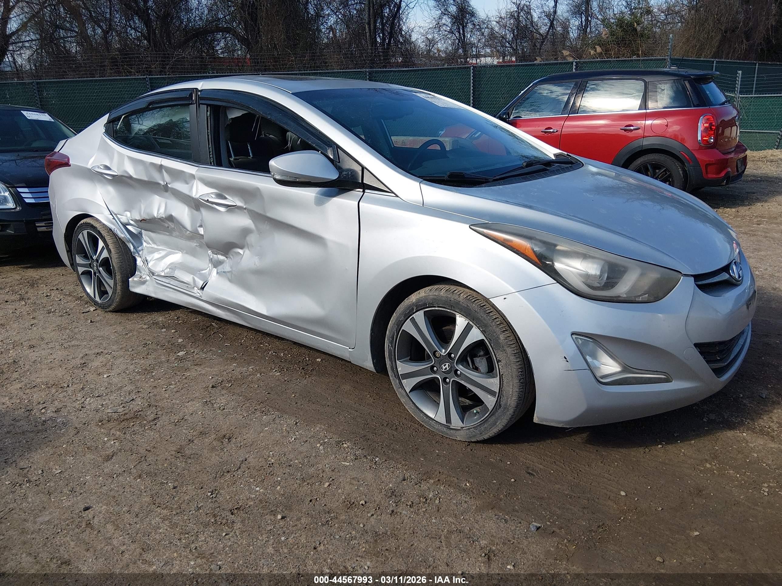 2015 Hyundai Elantra Sport Silver vin: KMHDH4AHXFU250400