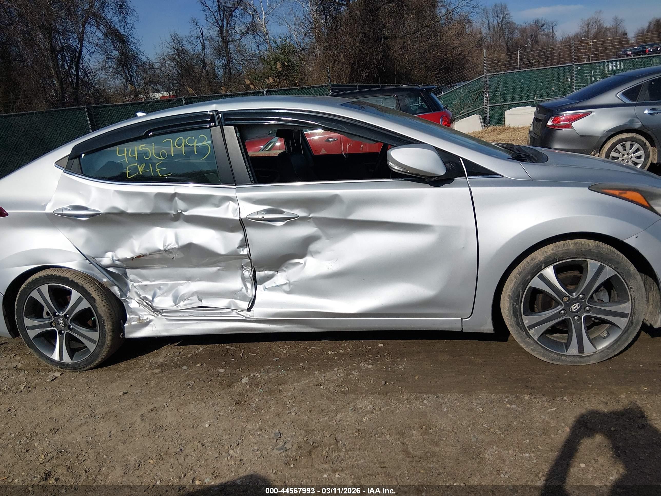 2015 Hyundai Elantra Sport Silver vin: KMHDH4AHXFU250400
