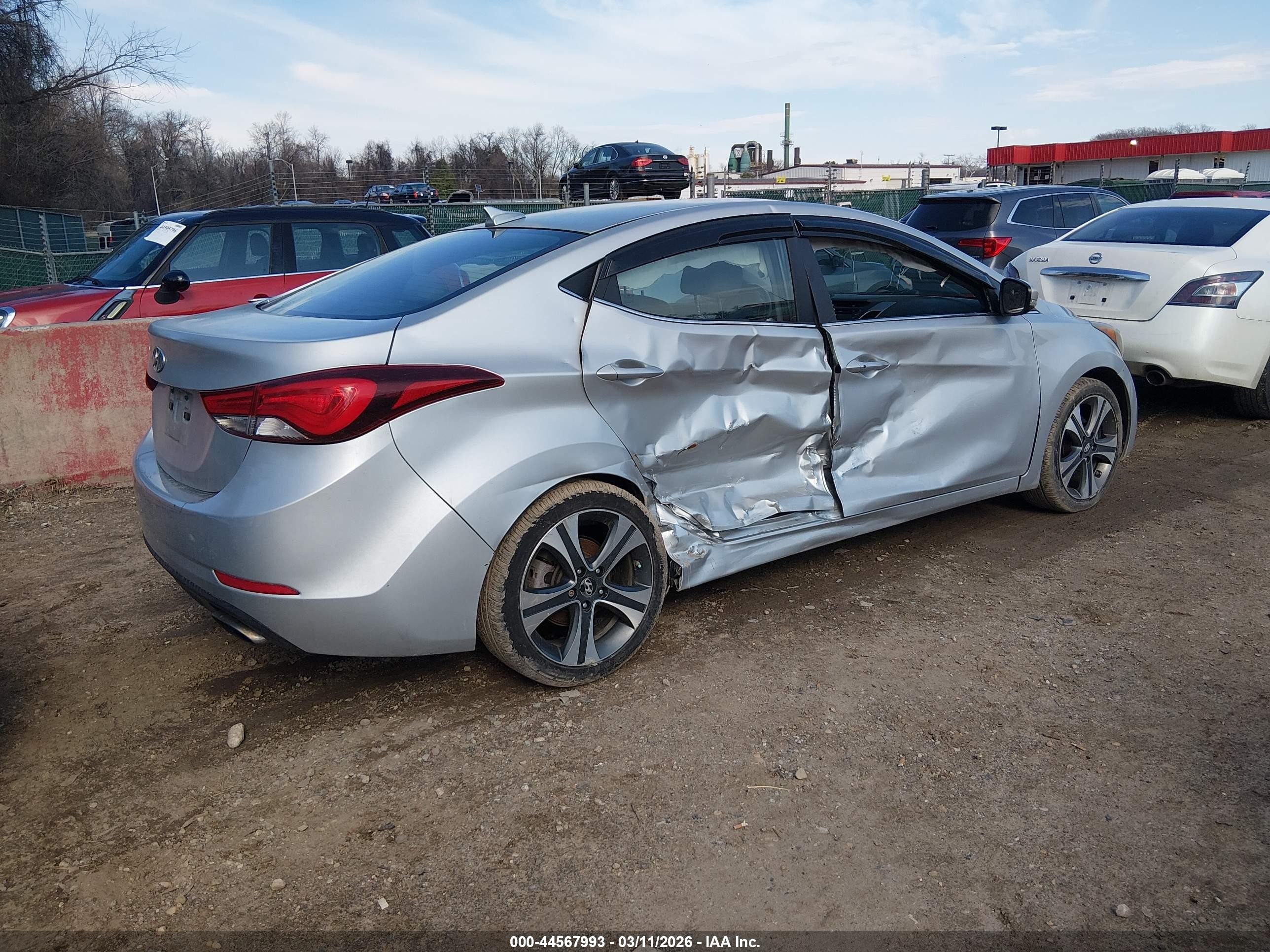 2015 Hyundai Elantra Sport Silver vin: KMHDH4AHXFU250400