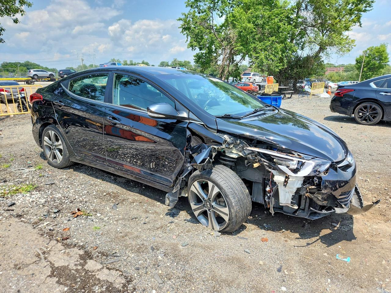 2015 Hyundai Elantra Sport Black vin: KMHDH4AHXFU282618