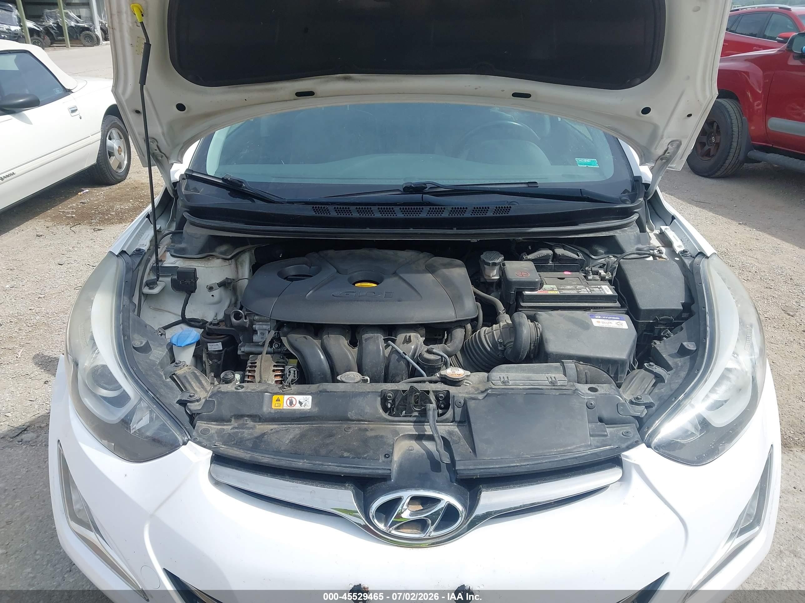 2015 Hyundai Elantra Sport White vin: KMHDH4AHXFU342574