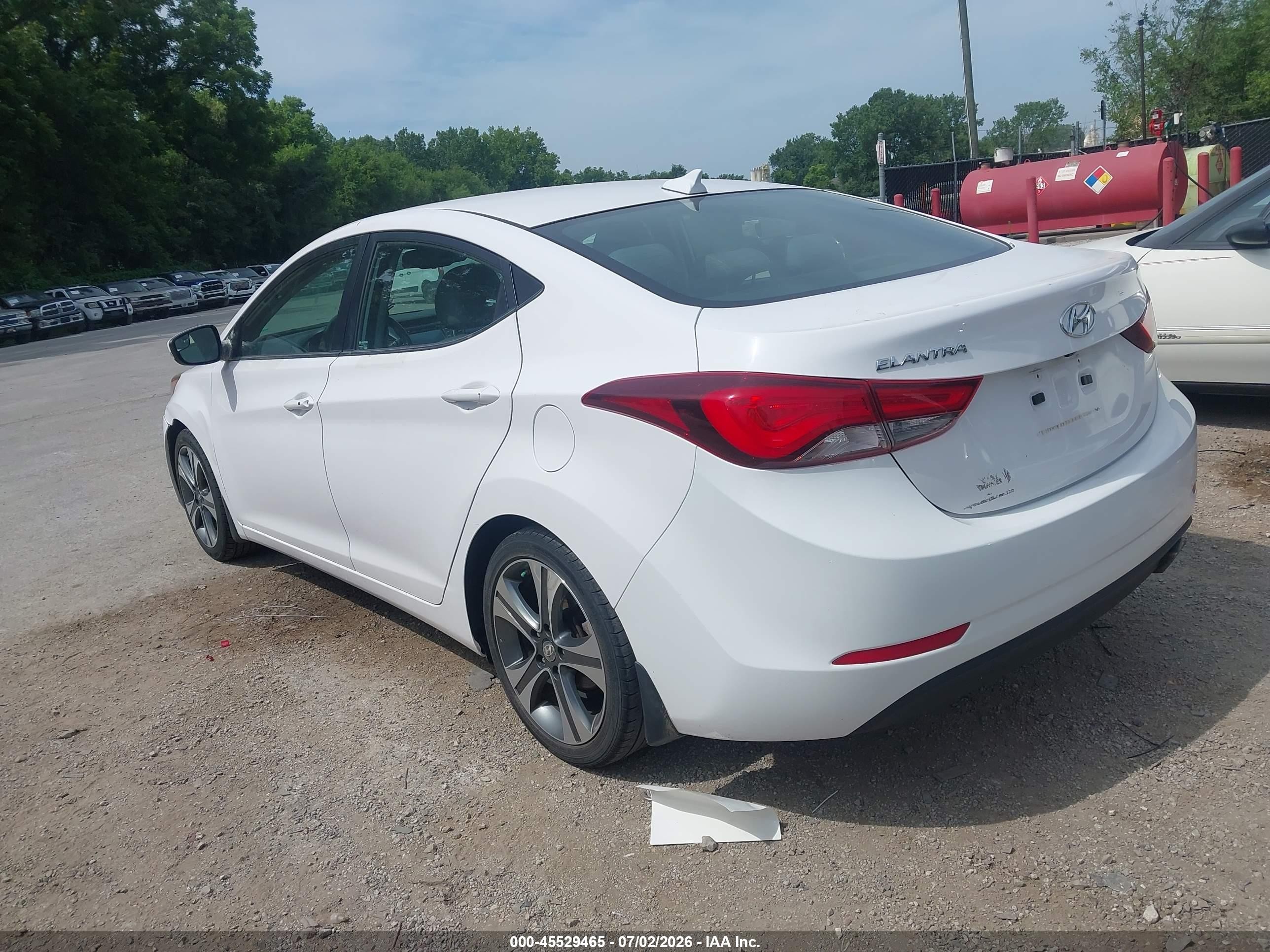 2015 Hyundai Elantra Sport White vin: KMHDH4AHXFU342574