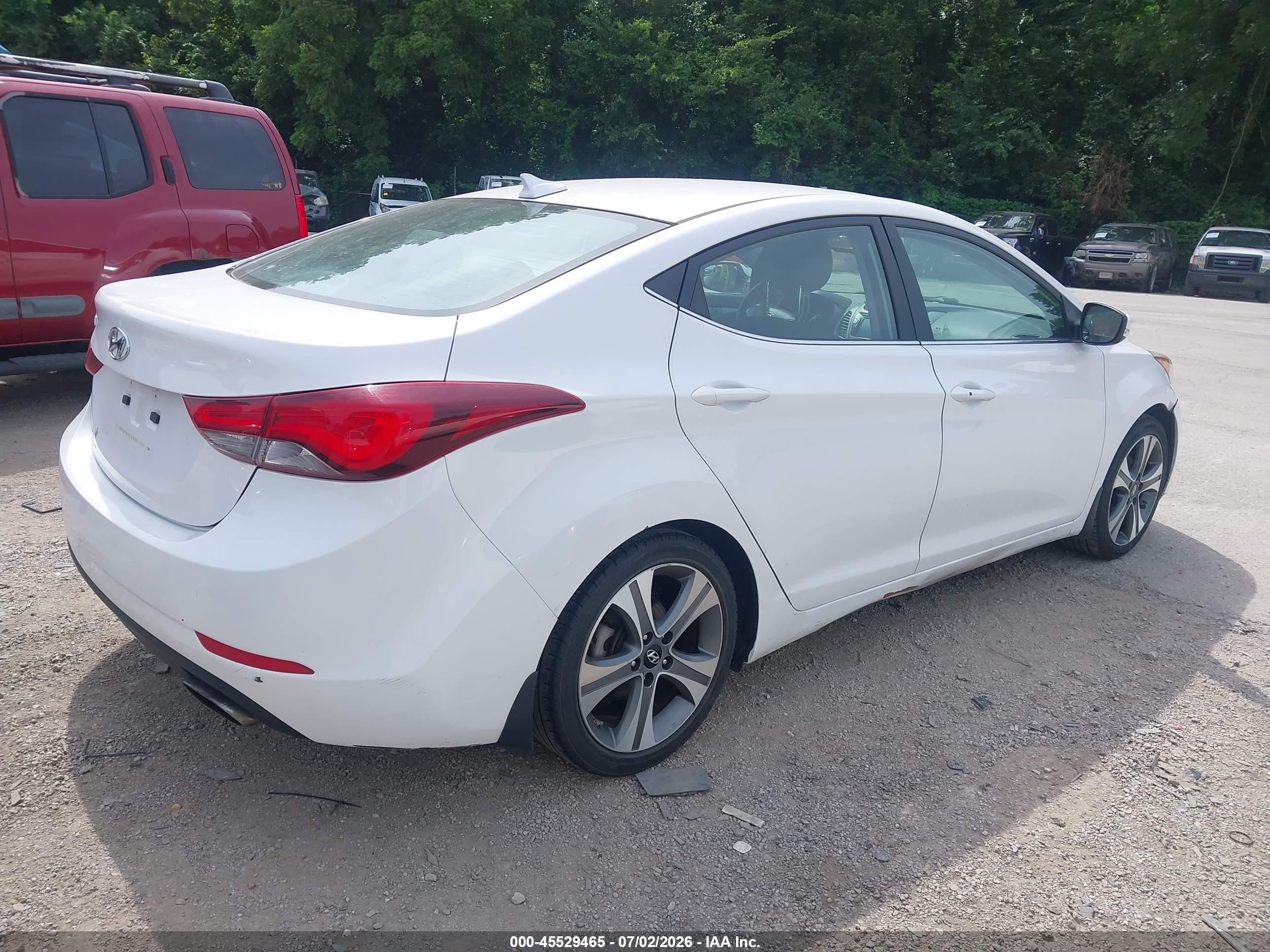 2015 Hyundai Elantra Sport White vin: KMHDH4AHXFU342574
