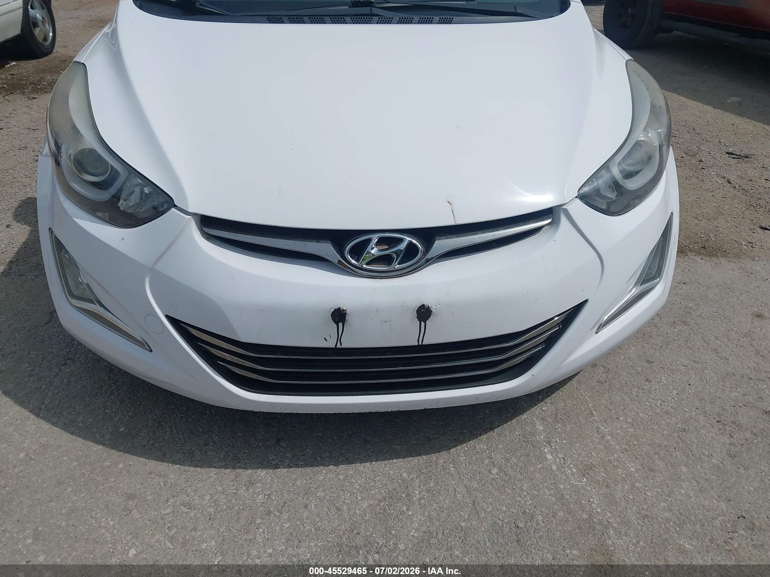 2015 Hyundai Elantra Sport White vin: KMHDH4AHXFU342574
