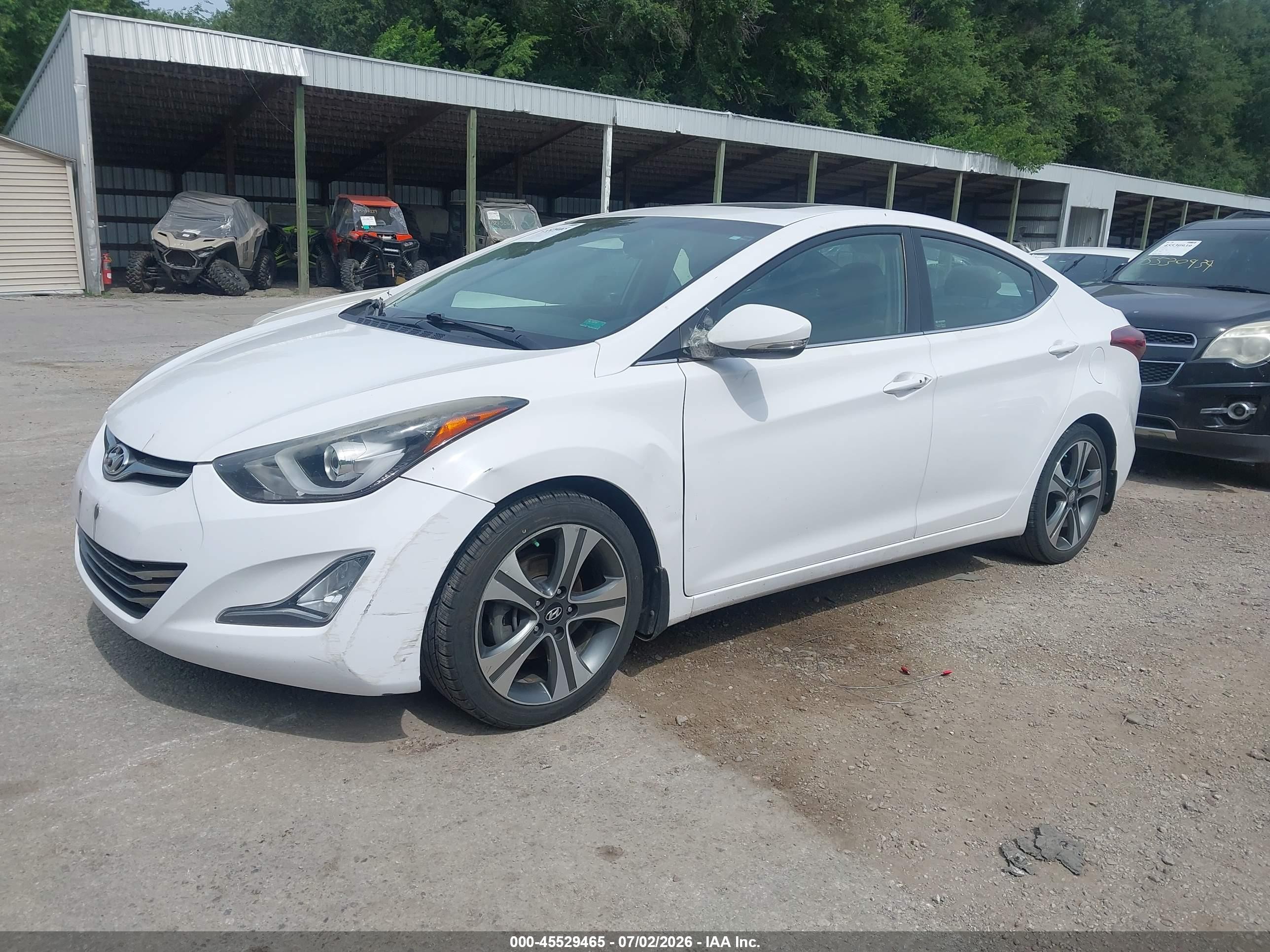 2015 Hyundai Elantra Sport White vin: KMHDH4AHXFU342574