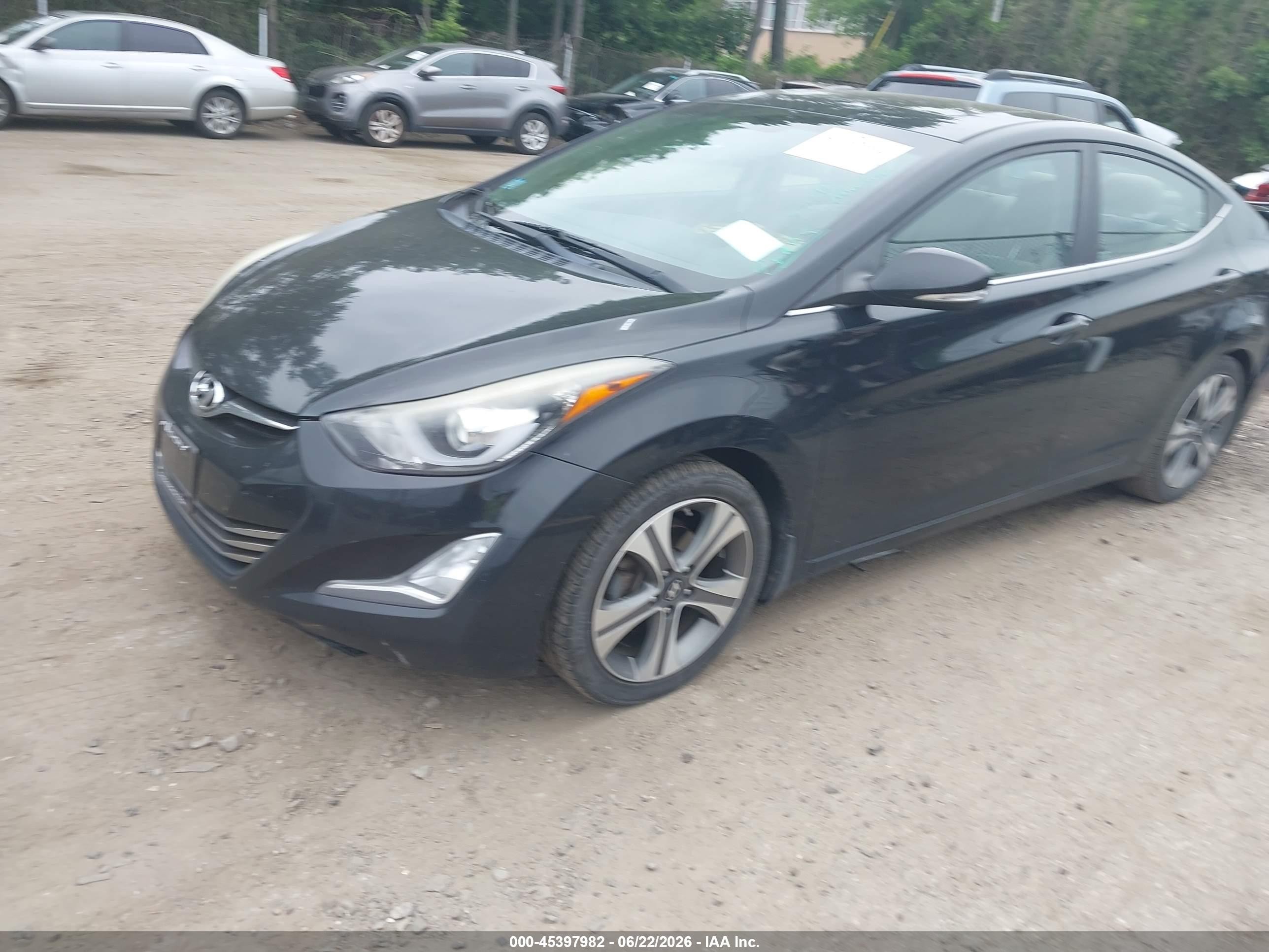 2015 Hyundai Elantra Sport Black vin: KMHDH4AHXFU371444