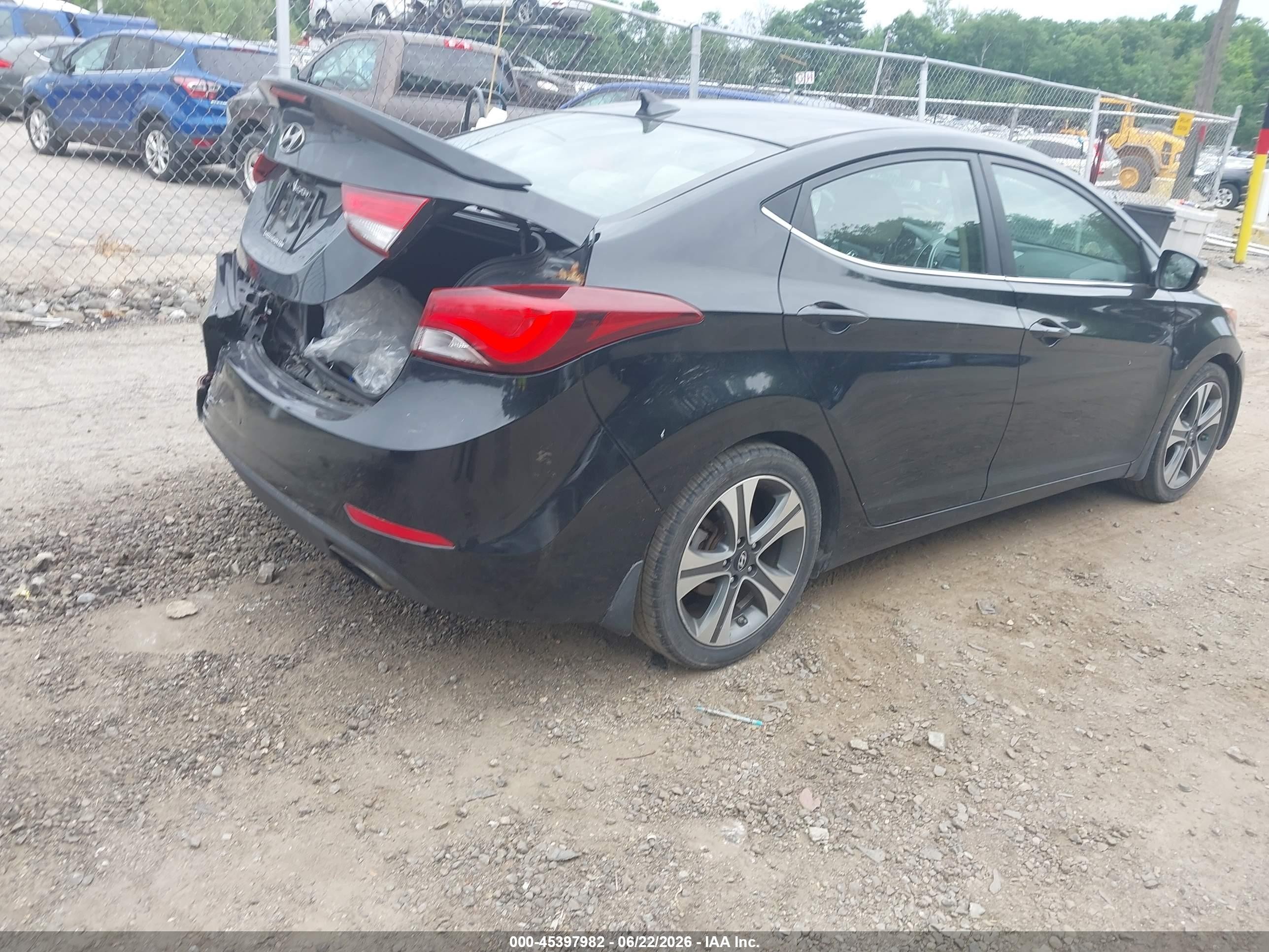 2015 Hyundai Elantra Sport Black vin: KMHDH4AHXFU371444