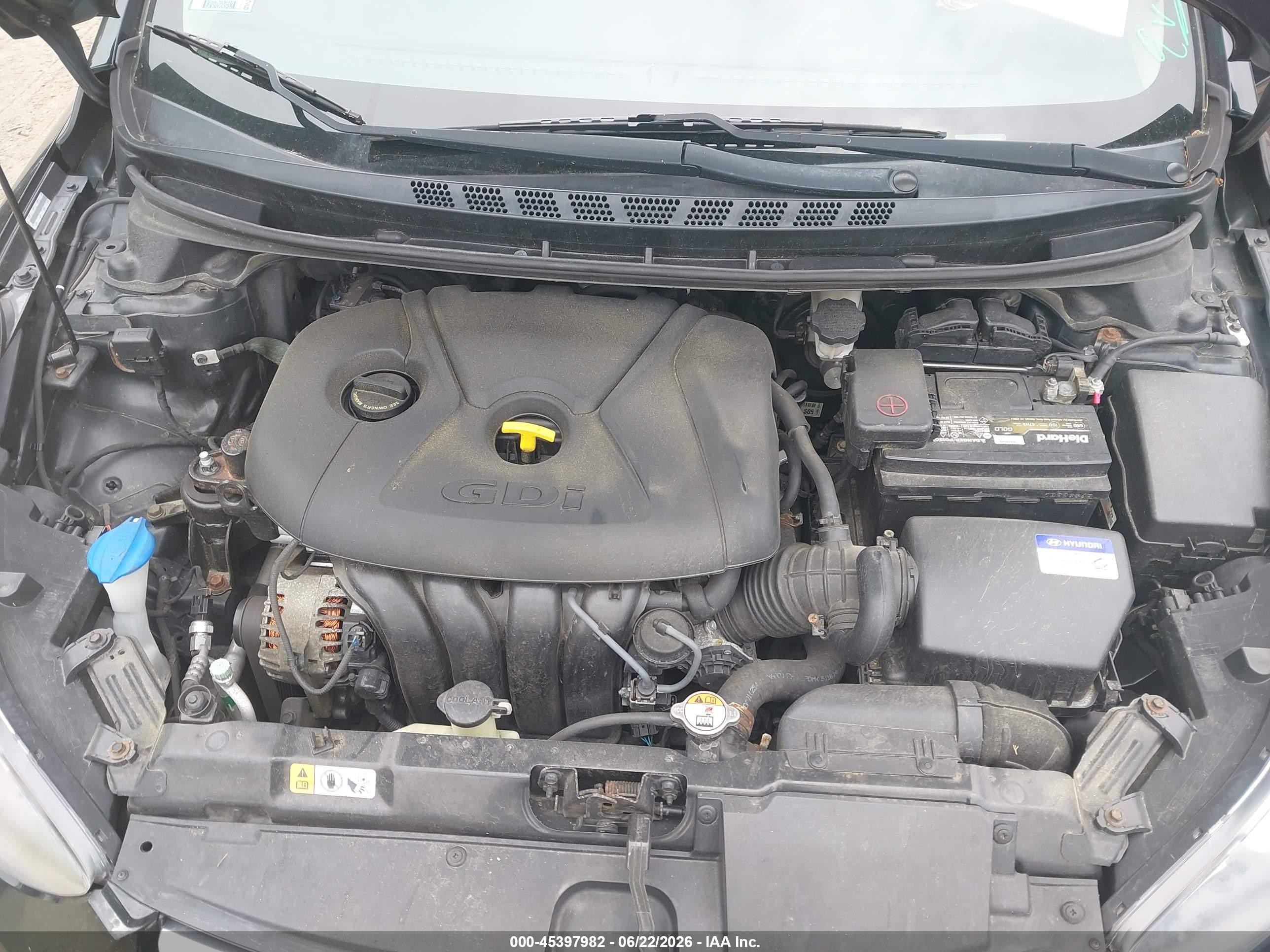 2015 Hyundai Elantra Sport Black vin: KMHDH4AHXFU371444