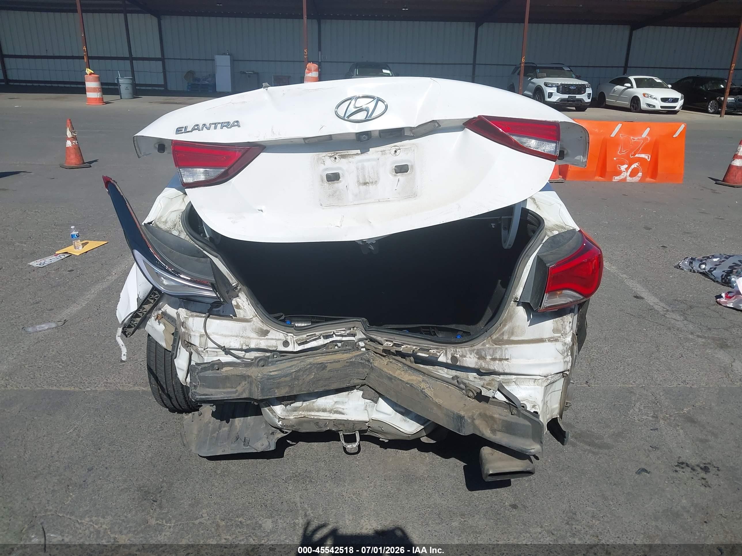 2015 Hyundai Elantra Sport White vin: KMHDH4AHXFU374778