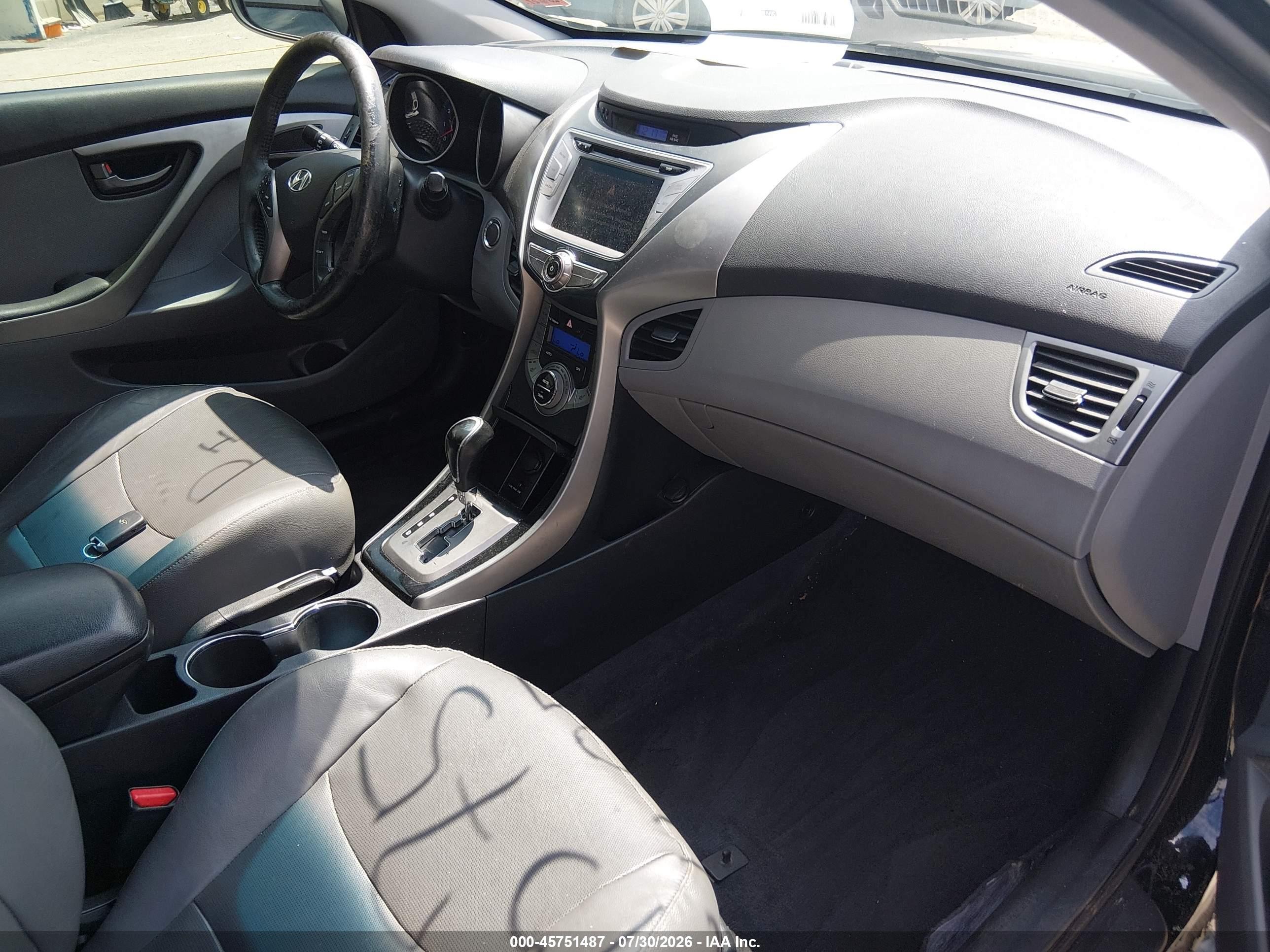 2013 Hyundai Elantra Se Black vin: KMHDH6AE0DU009167