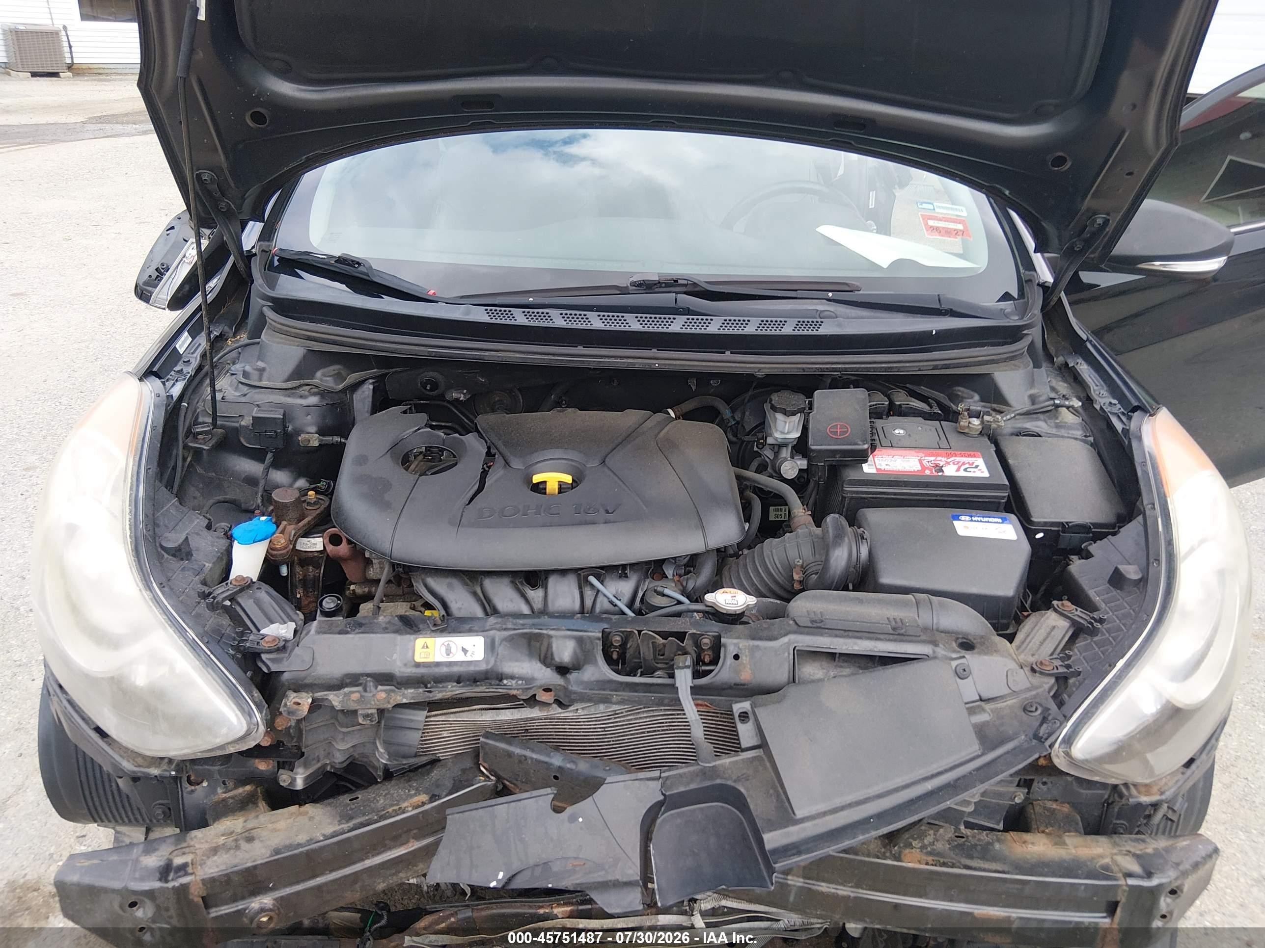 2013 Hyundai Elantra Se Black vin: KMHDH6AE0DU009167