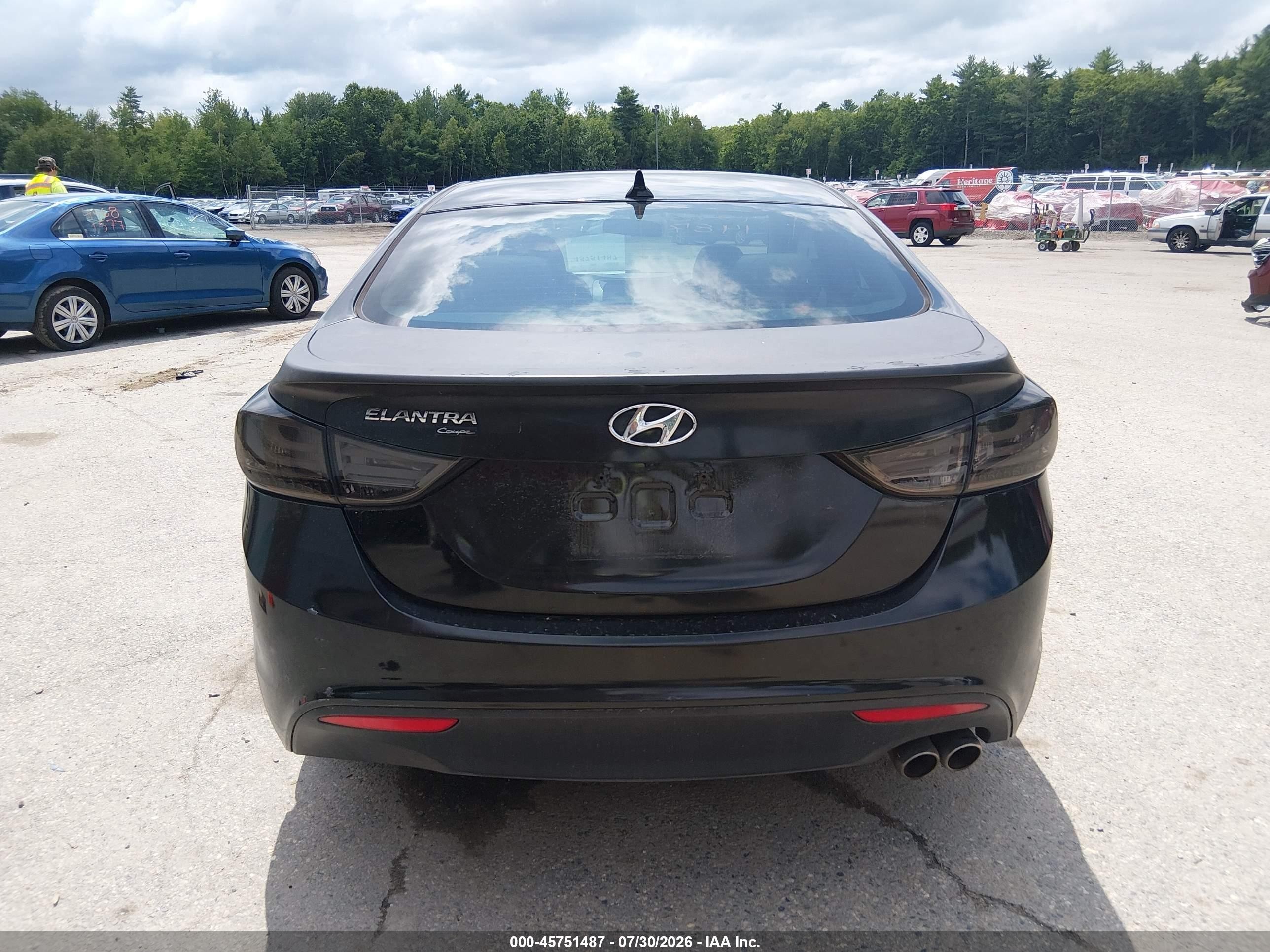 2013 Hyundai Elantra Se Black vin: KMHDH6AE0DU009167