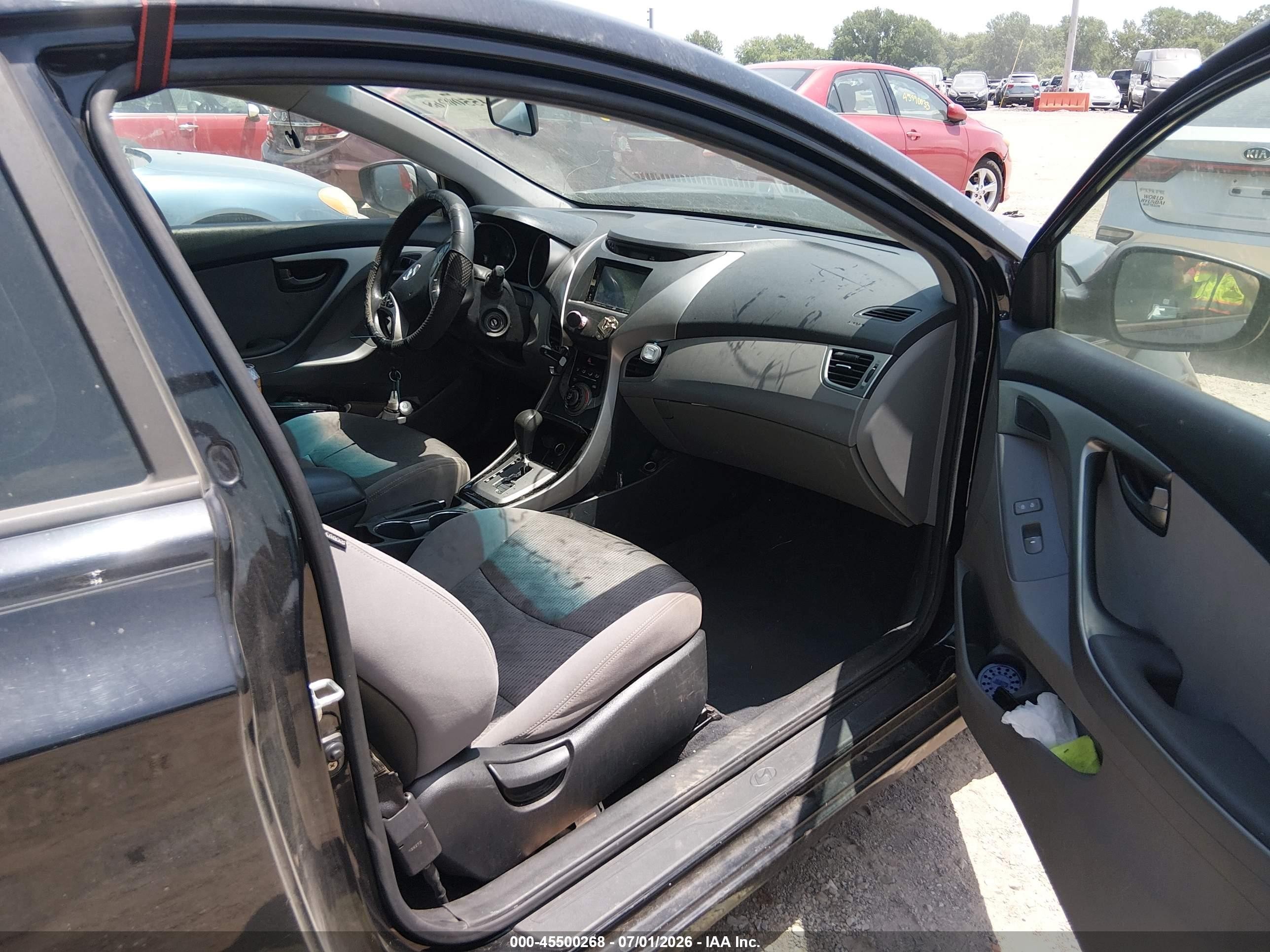 2013 Hyundai Elantra Gs Black vin: KMHDH6AE0DU016359