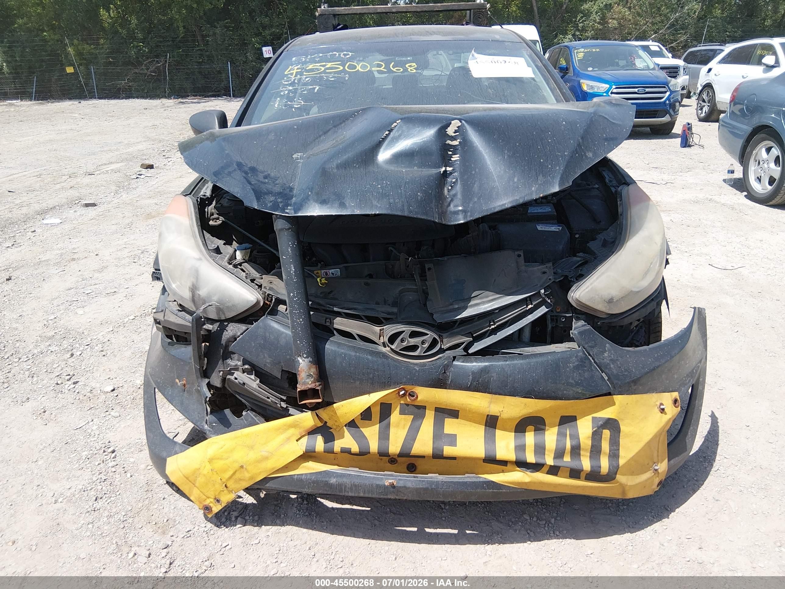 2013 Hyundai Elantra Gs Black vin: KMHDH6AE0DU016359