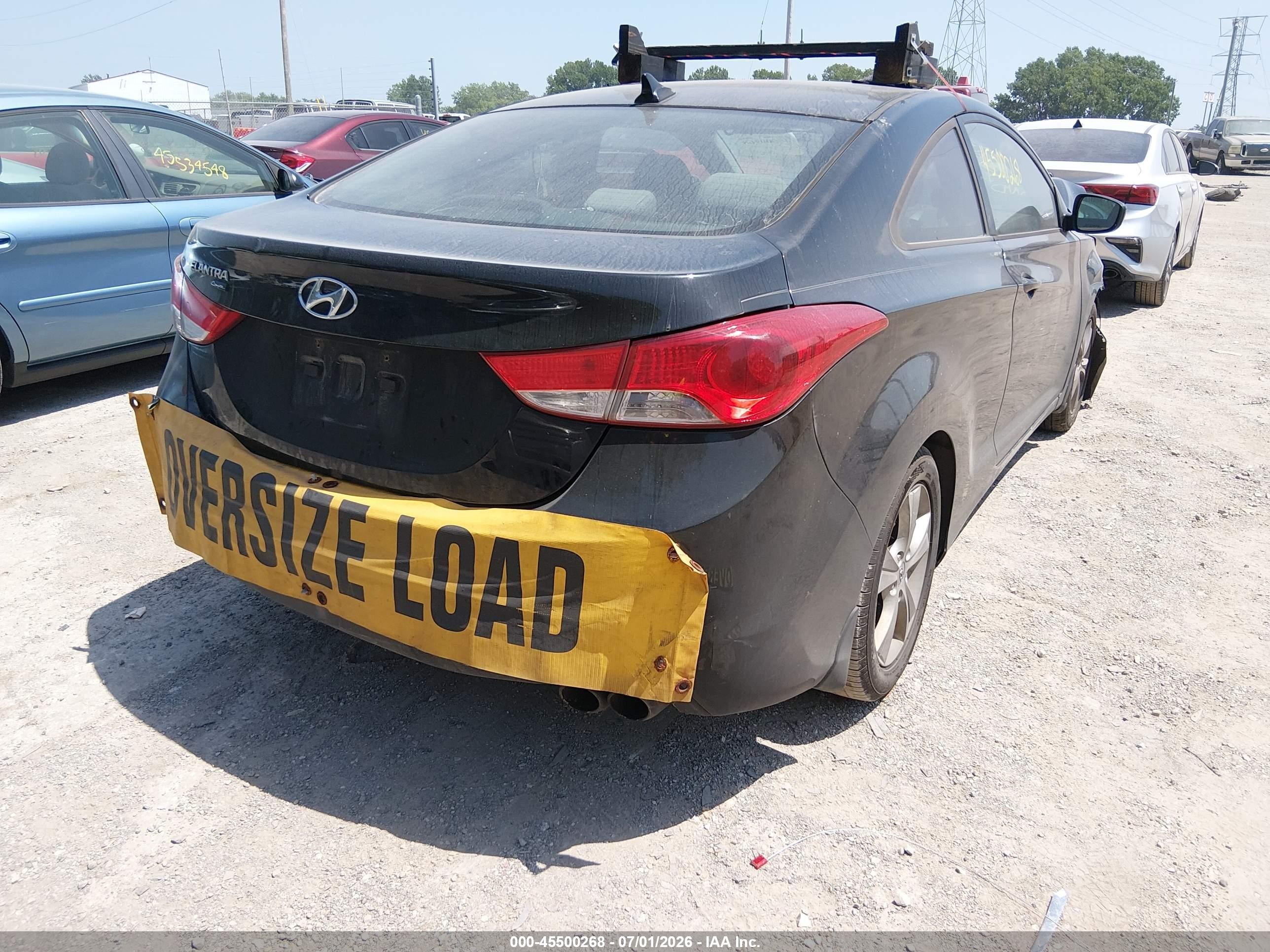 2013 Hyundai Elantra Gs Black vin: KMHDH6AE0DU016359