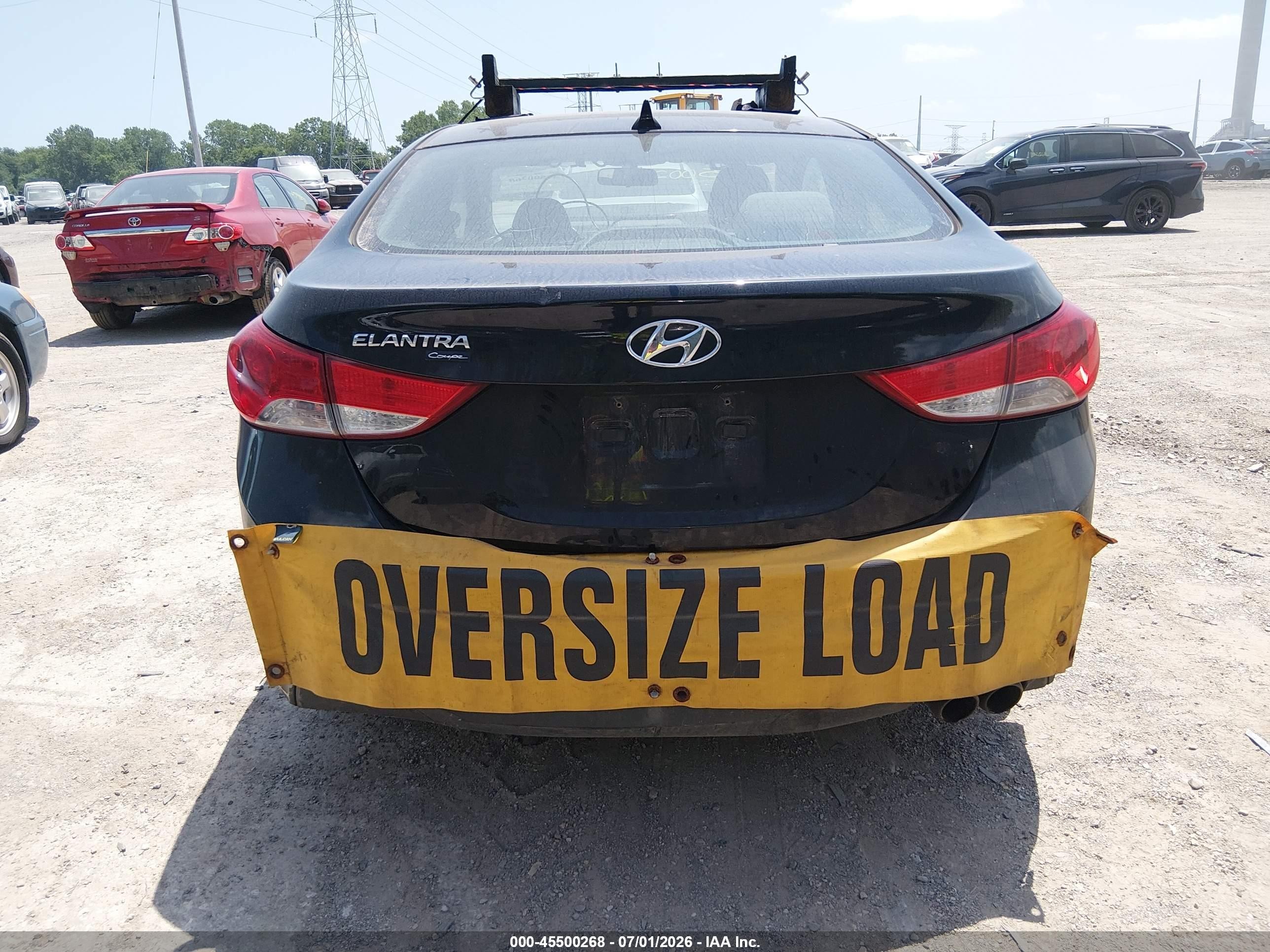 2013 Hyundai Elantra Gs Black vin: KMHDH6AE0DU016359