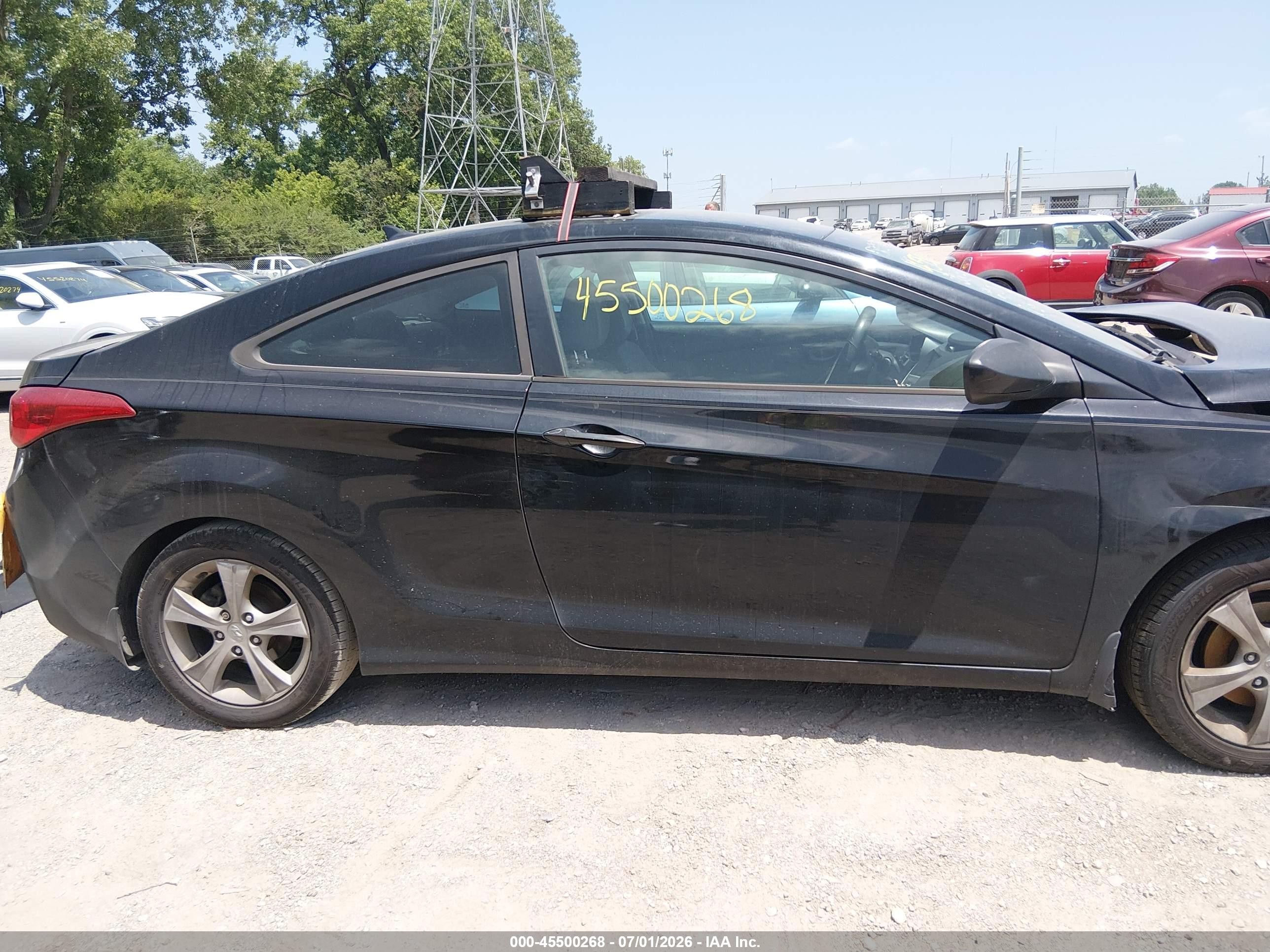2013 Hyundai Elantra Gs Black vin: KMHDH6AE0DU016359