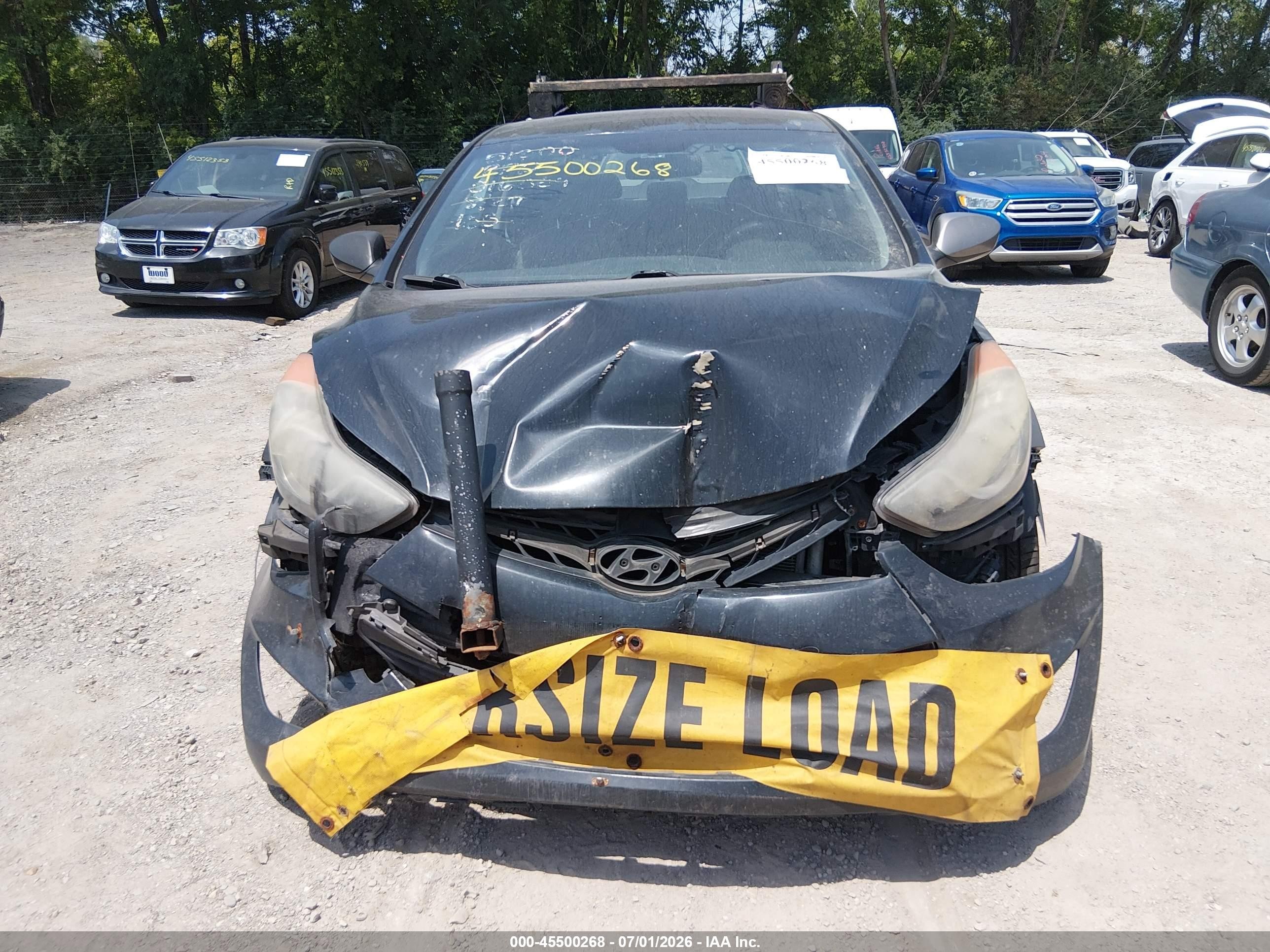 2013 Hyundai Elantra Gs Black vin: KMHDH6AE0DU016359