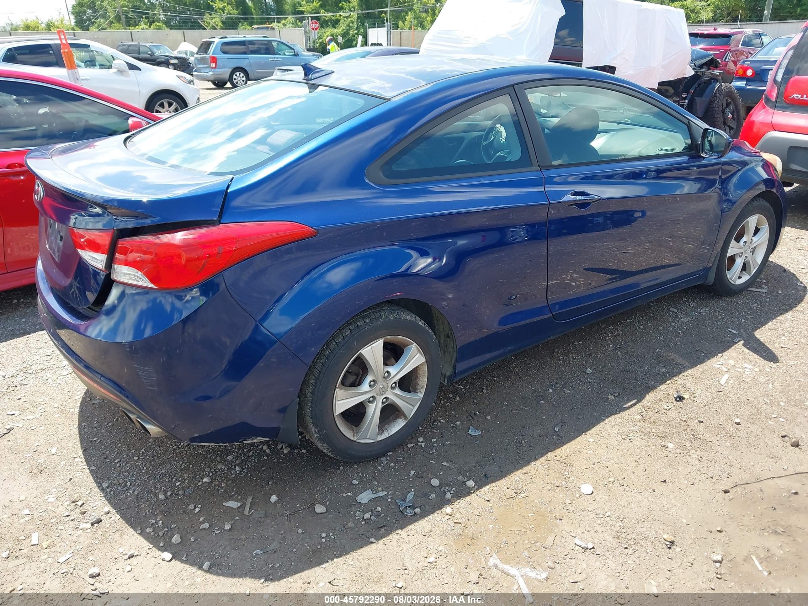 2013 Hyundai Elantra Gs Blue vin: KMHDH6AE0DU020072