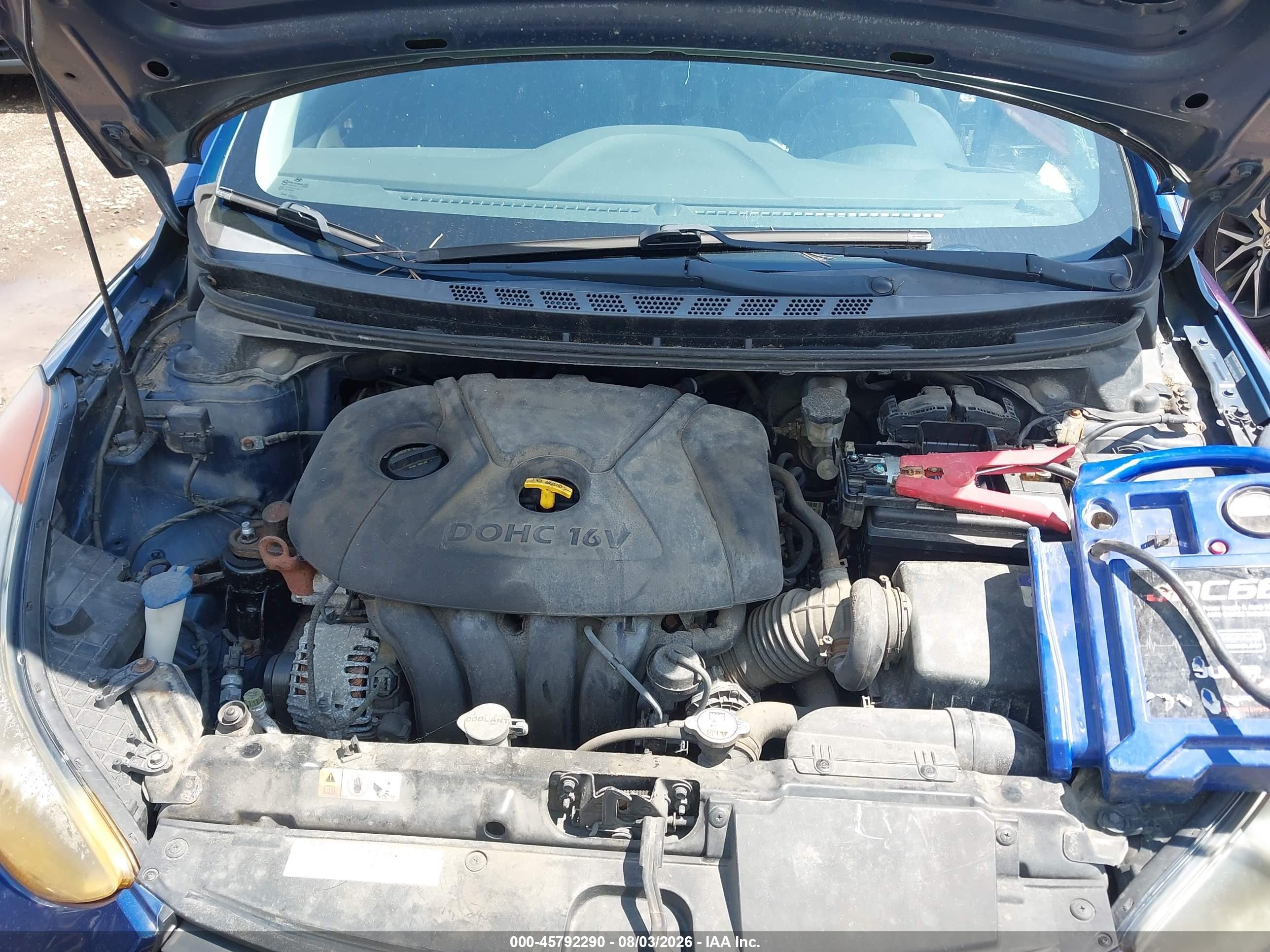 2013 Hyundai Elantra Gs Blue vin: KMHDH6AE0DU020072