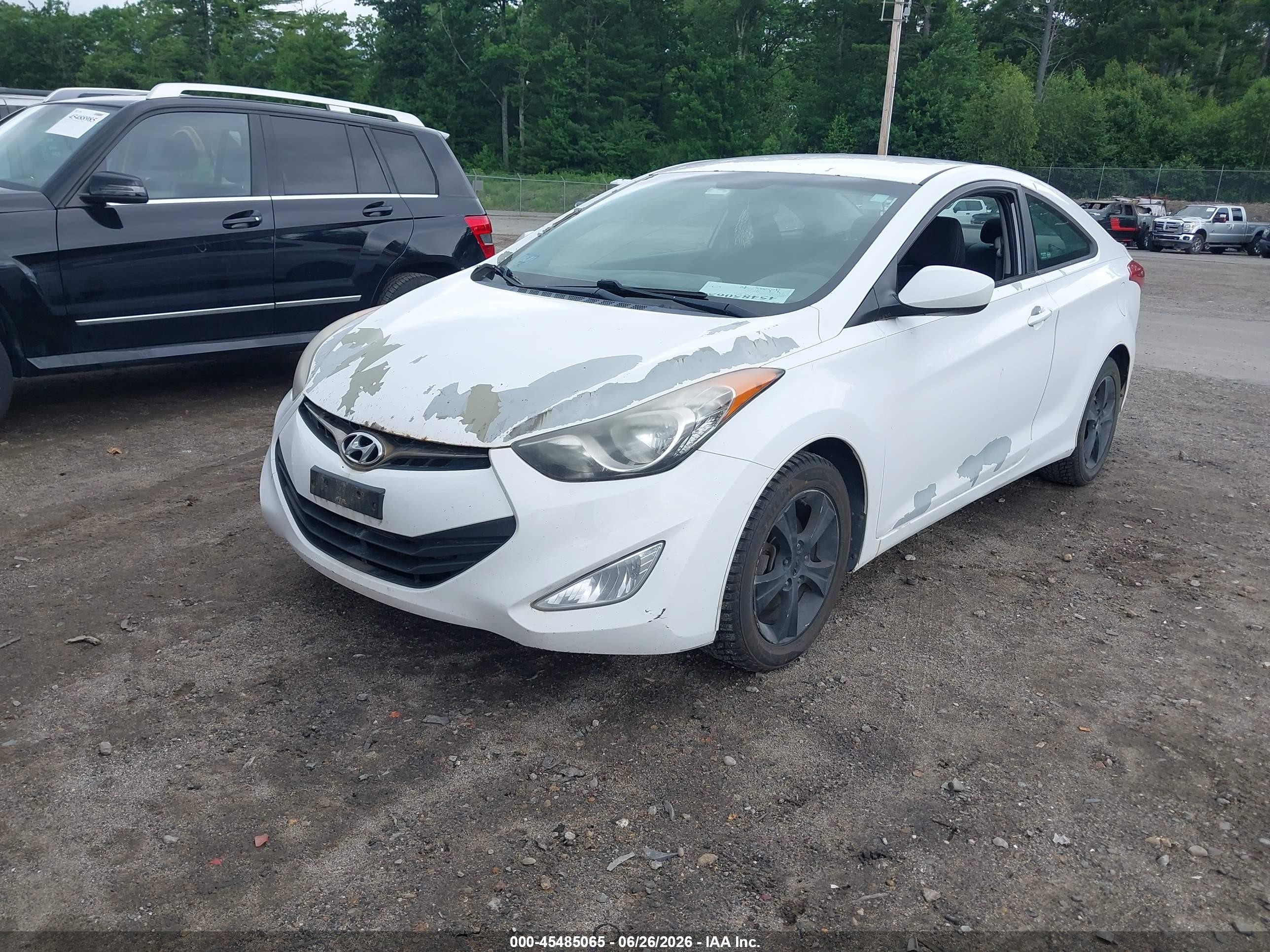 2013 Hyundai Elantra Gs White vin: KMHDH6AE1DU004883