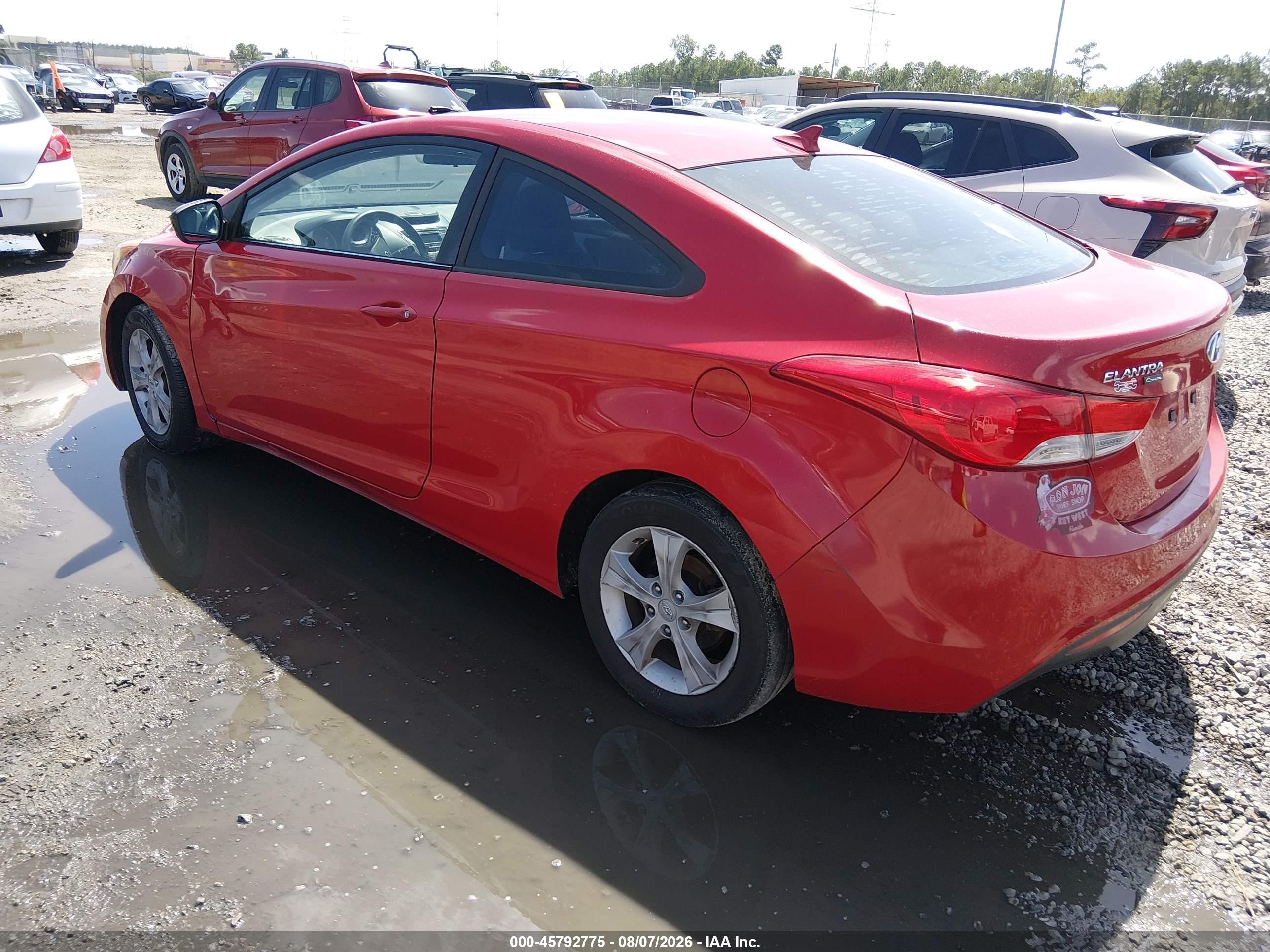 2013 Hyundai Elantra Gs Red vin: KMHDH6AE1DU005175