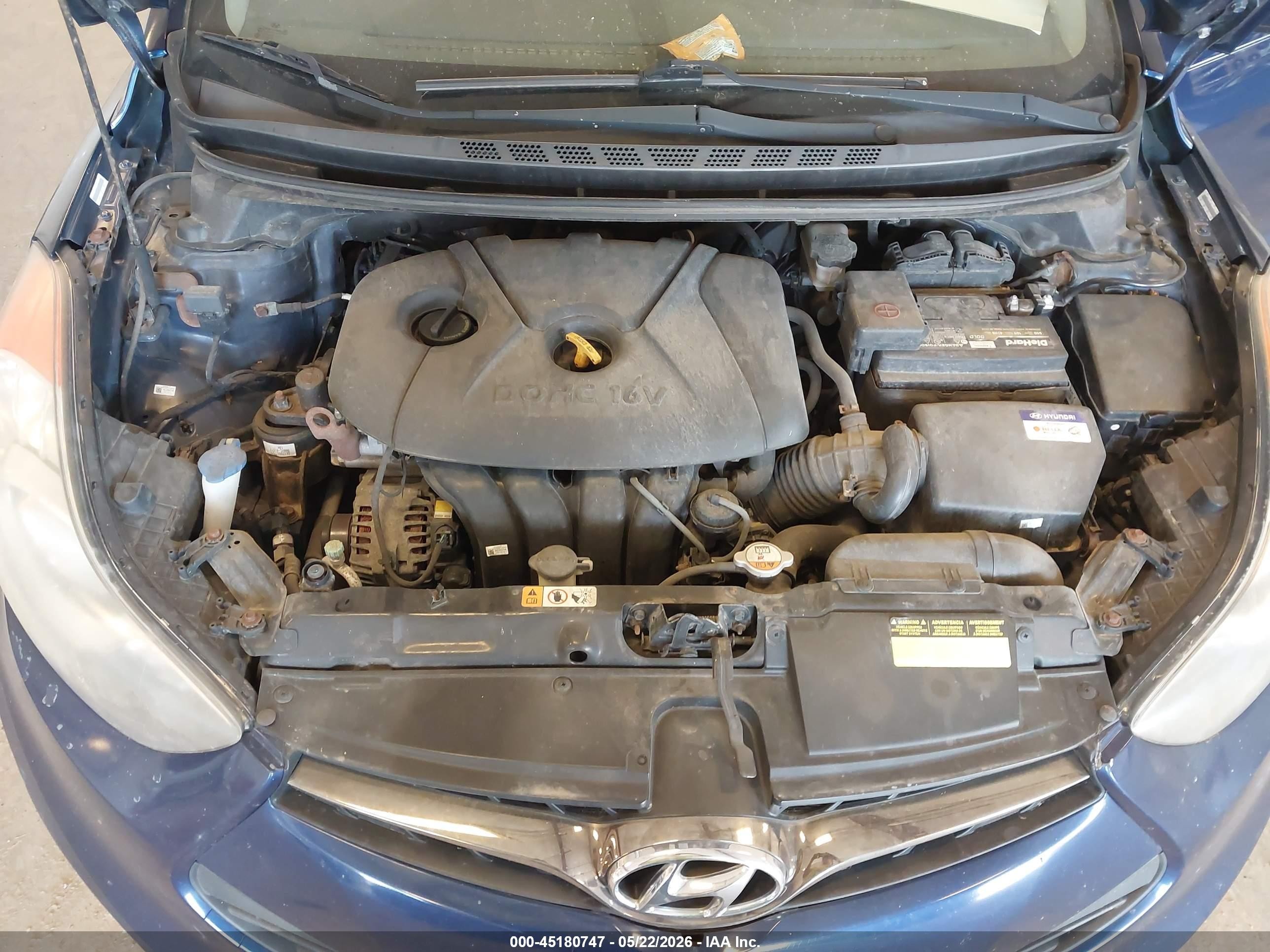 2013 Hyundai Elantra Gs Blue vin: KMHDH6AE2DU008599
