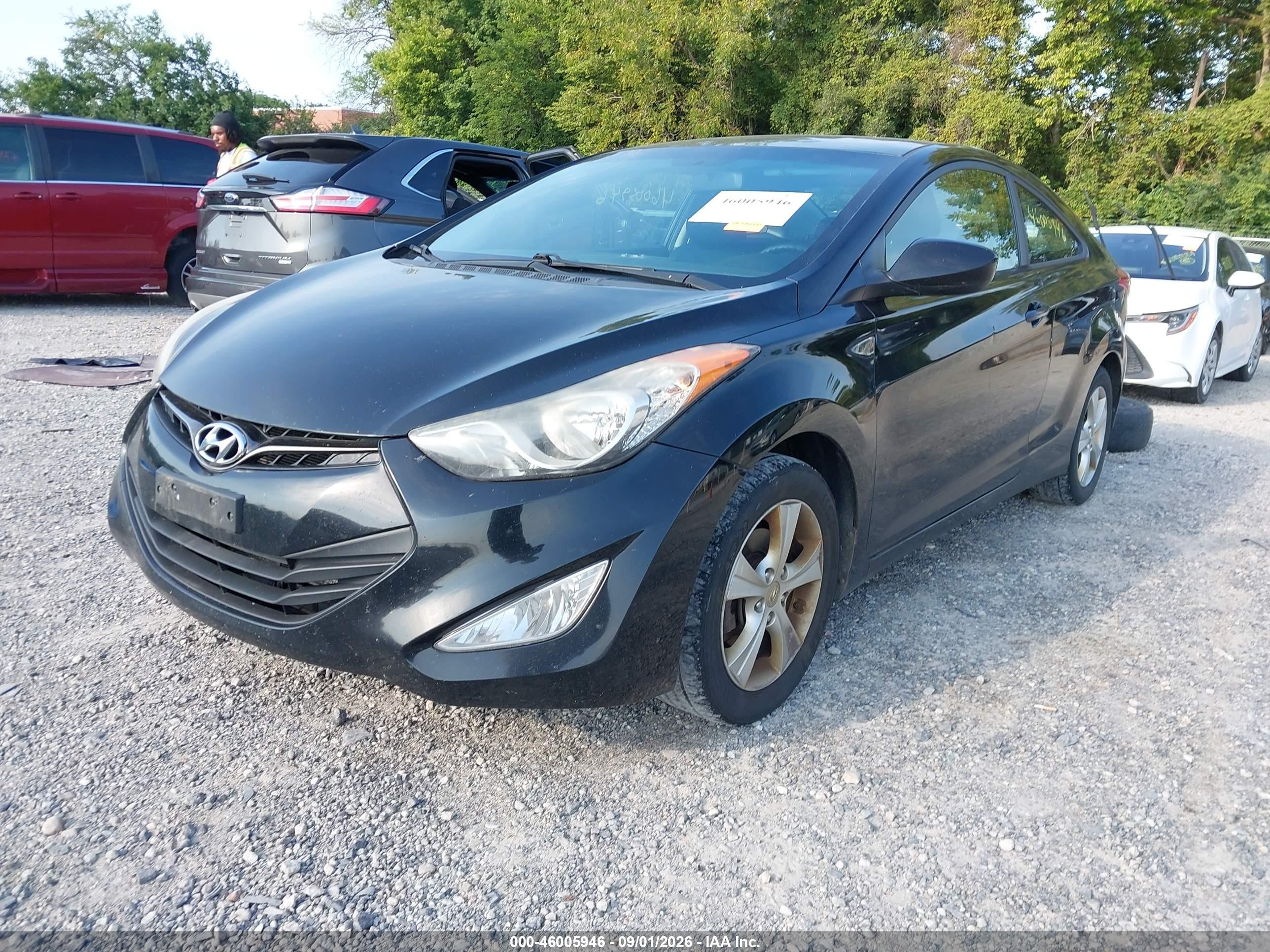 2013 Hyundai Elantra Coupe Gs/se Черный vin: KMHDH6AE2DU012720