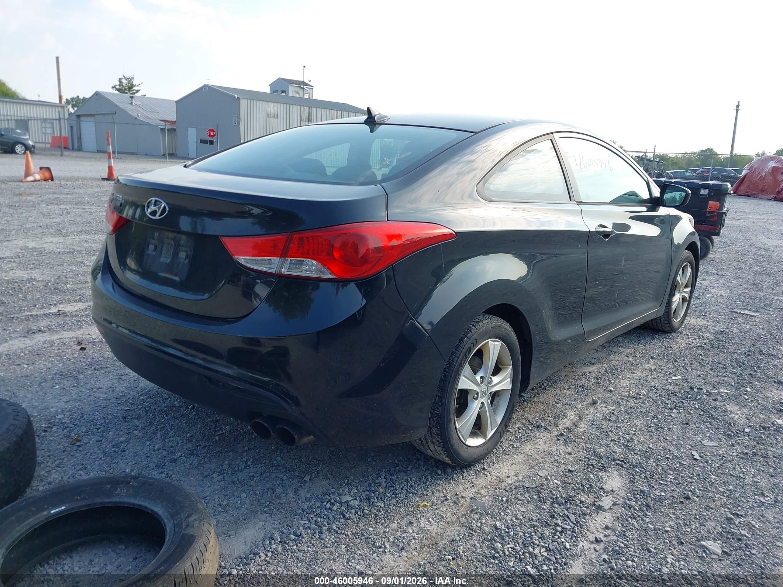 2013 Hyundai Elantra Coupe Gs/se Черный vin: KMHDH6AE2DU012720