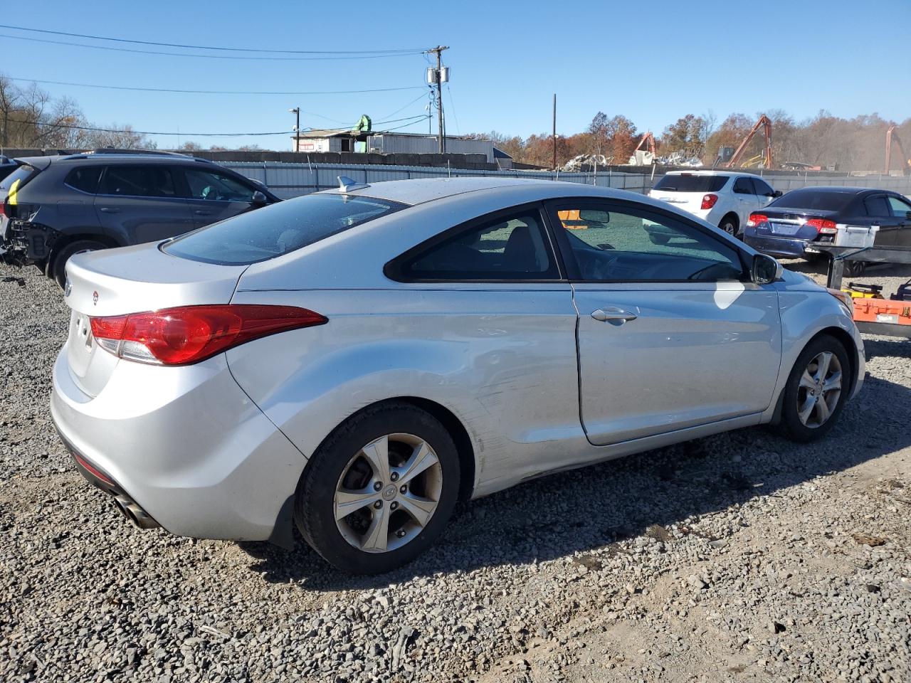 2013 Hyundai Elantra Coupe Gs Silver vin: KMHDH6AE2DU020168