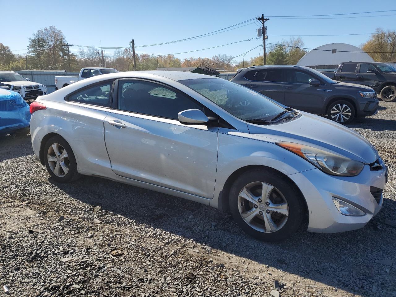 2013 Hyundai Elantra Coupe Gs Silver vin: KMHDH6AE2DU020168