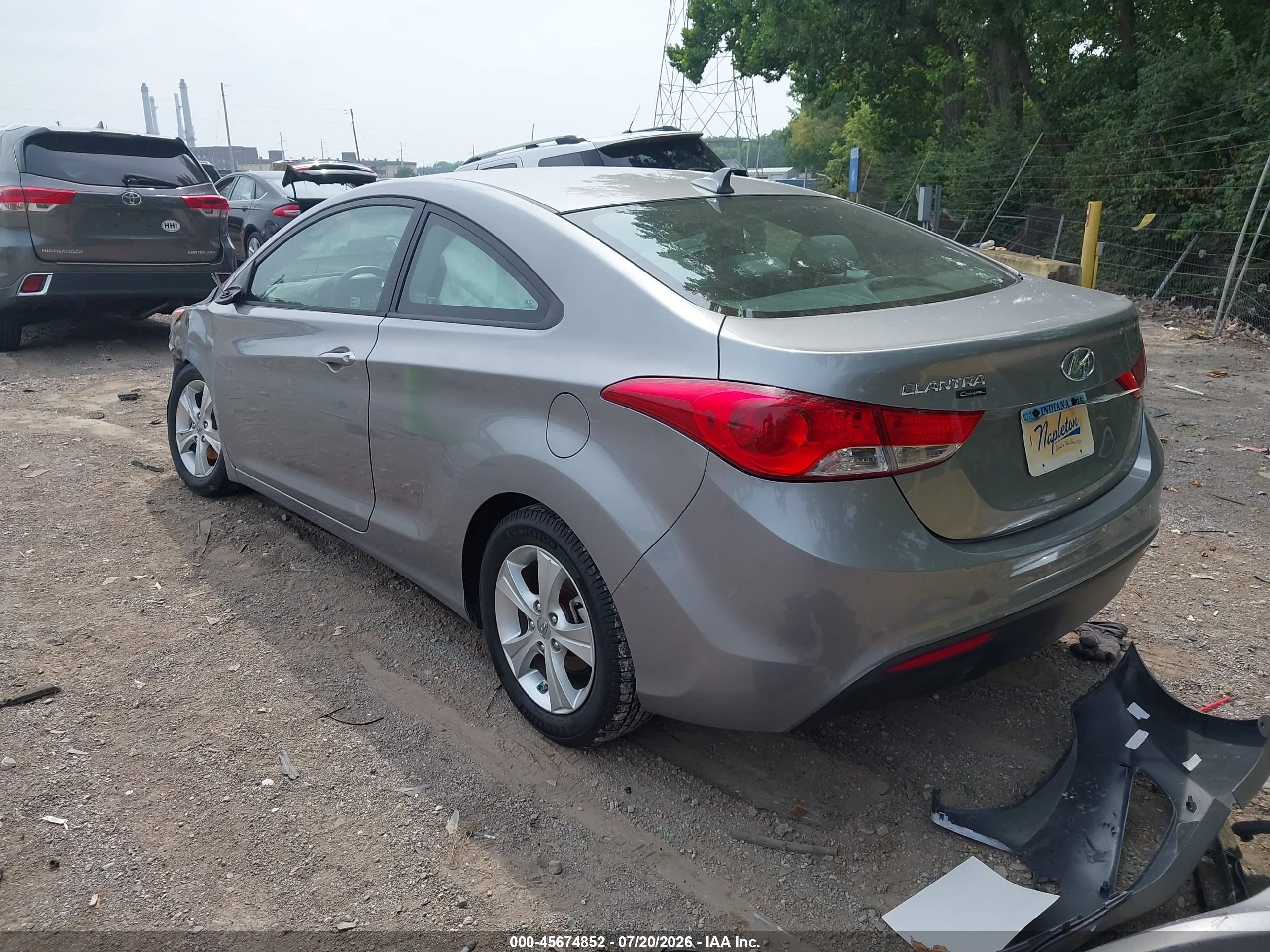 2013 Hyundai Elantra Gs Gray vin: KMHDH6AE2DU022602