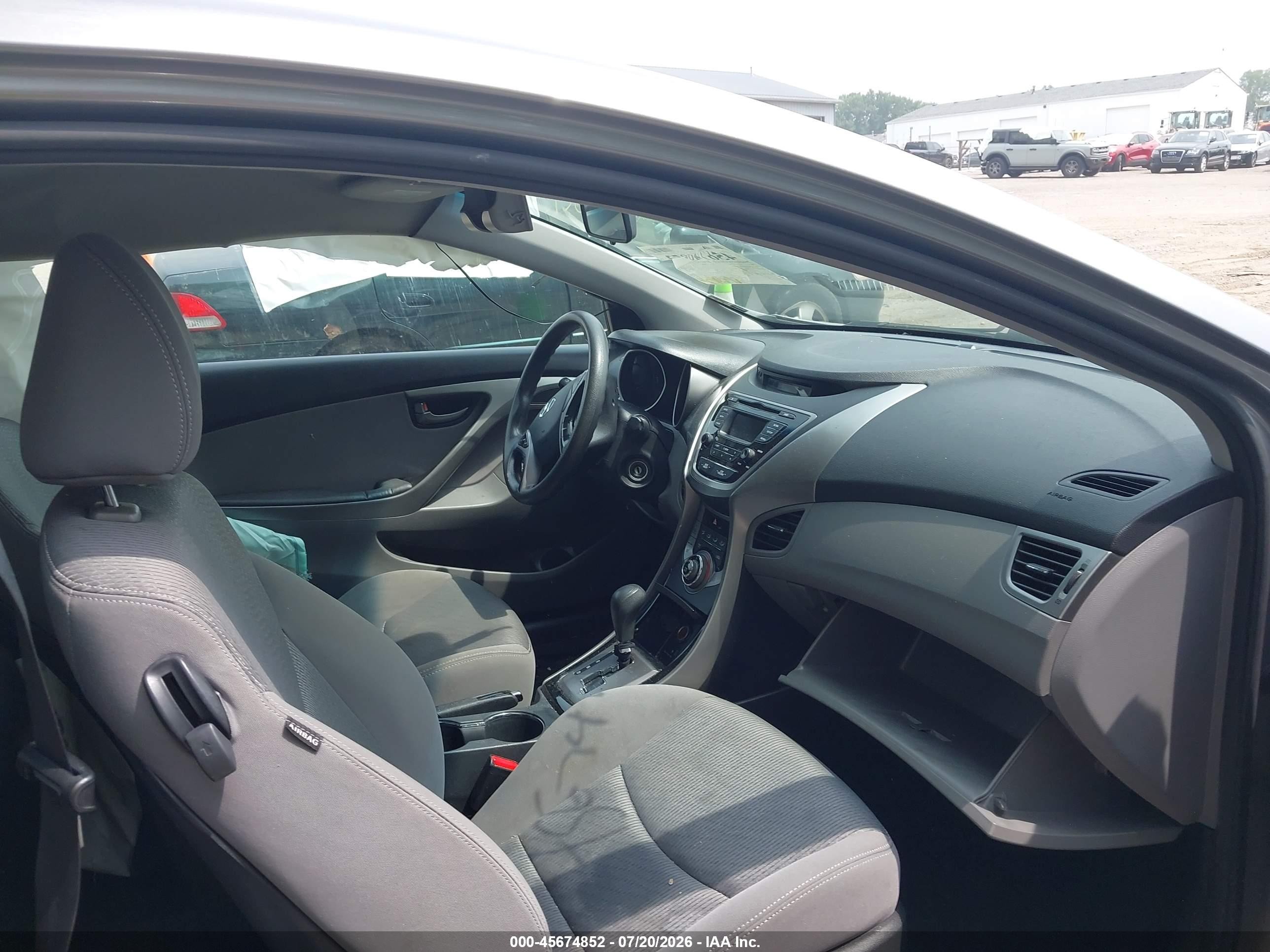 2013 Hyundai Elantra Gs Gray vin: KMHDH6AE2DU022602