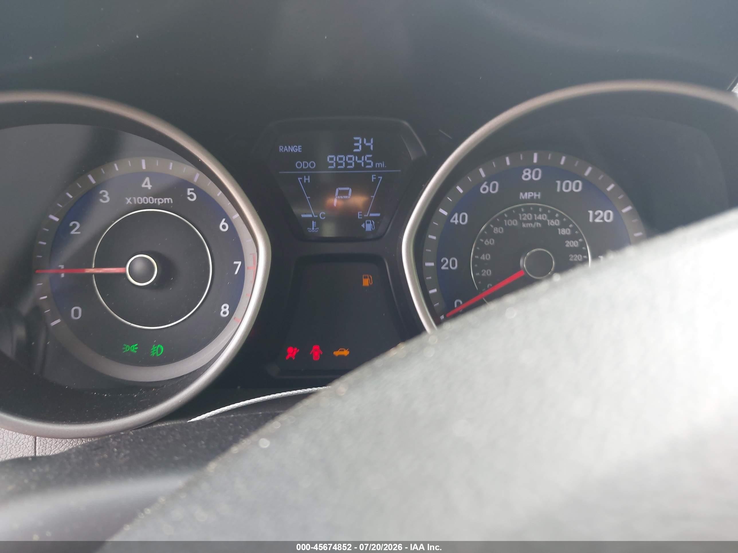 2013 Hyundai Elantra Gs Gray vin: KMHDH6AE2DU022602